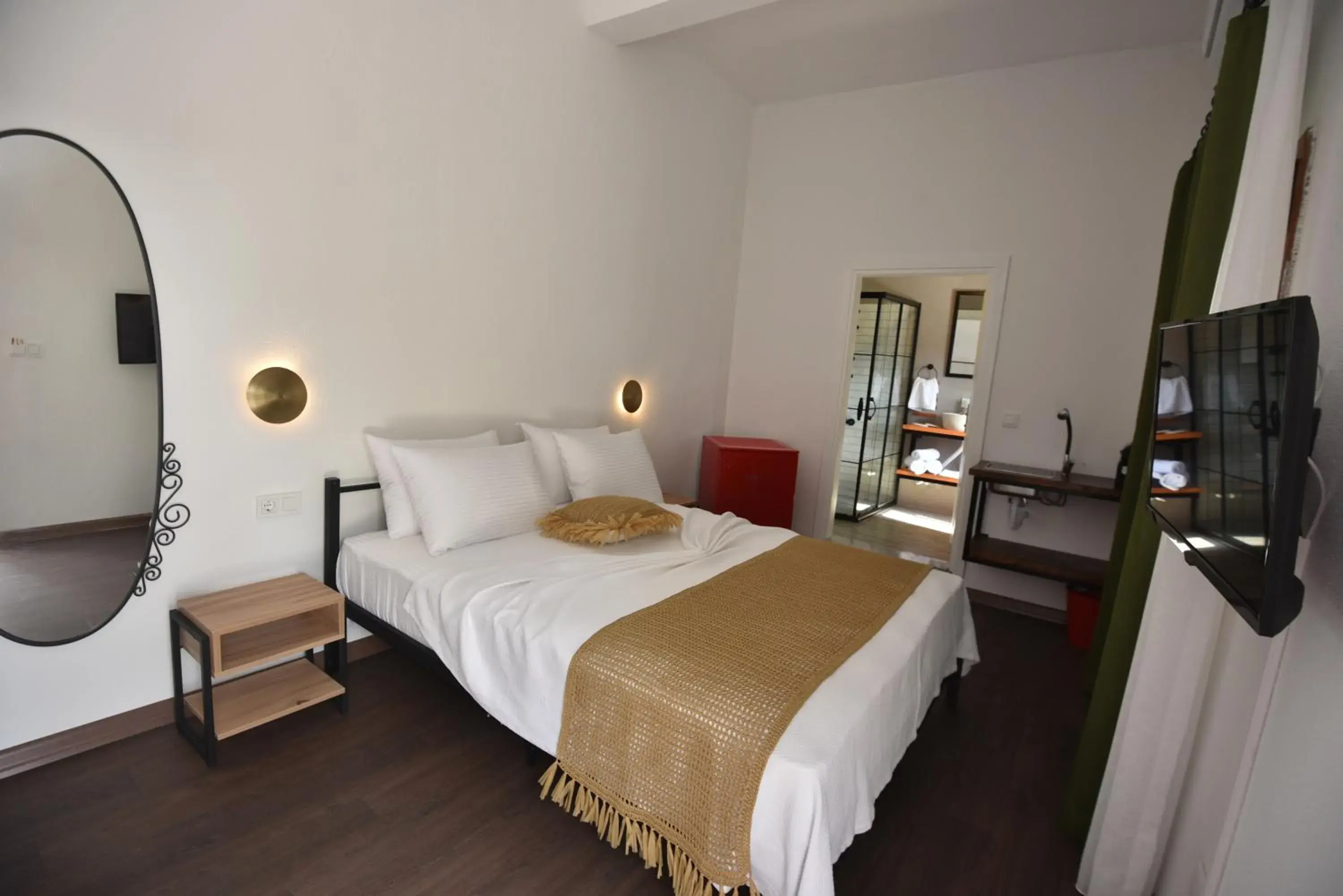 Bed in Benjamin Otel Gumusluk Bed in Benjamin Otel Gumusluk