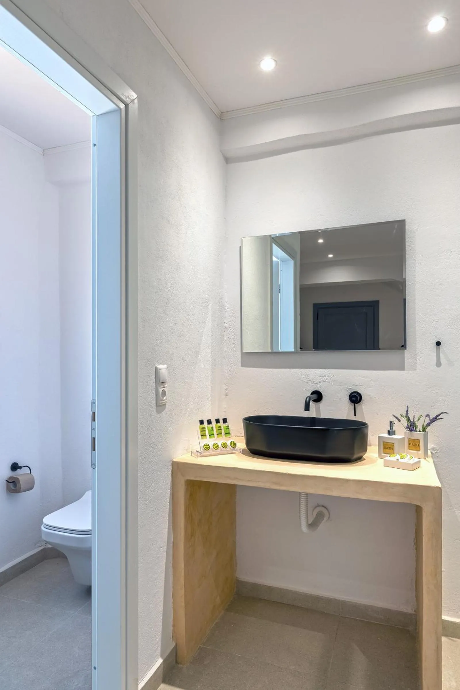Bathroom in Chrysonisos Suites with Sunset & Seaviews near Kini