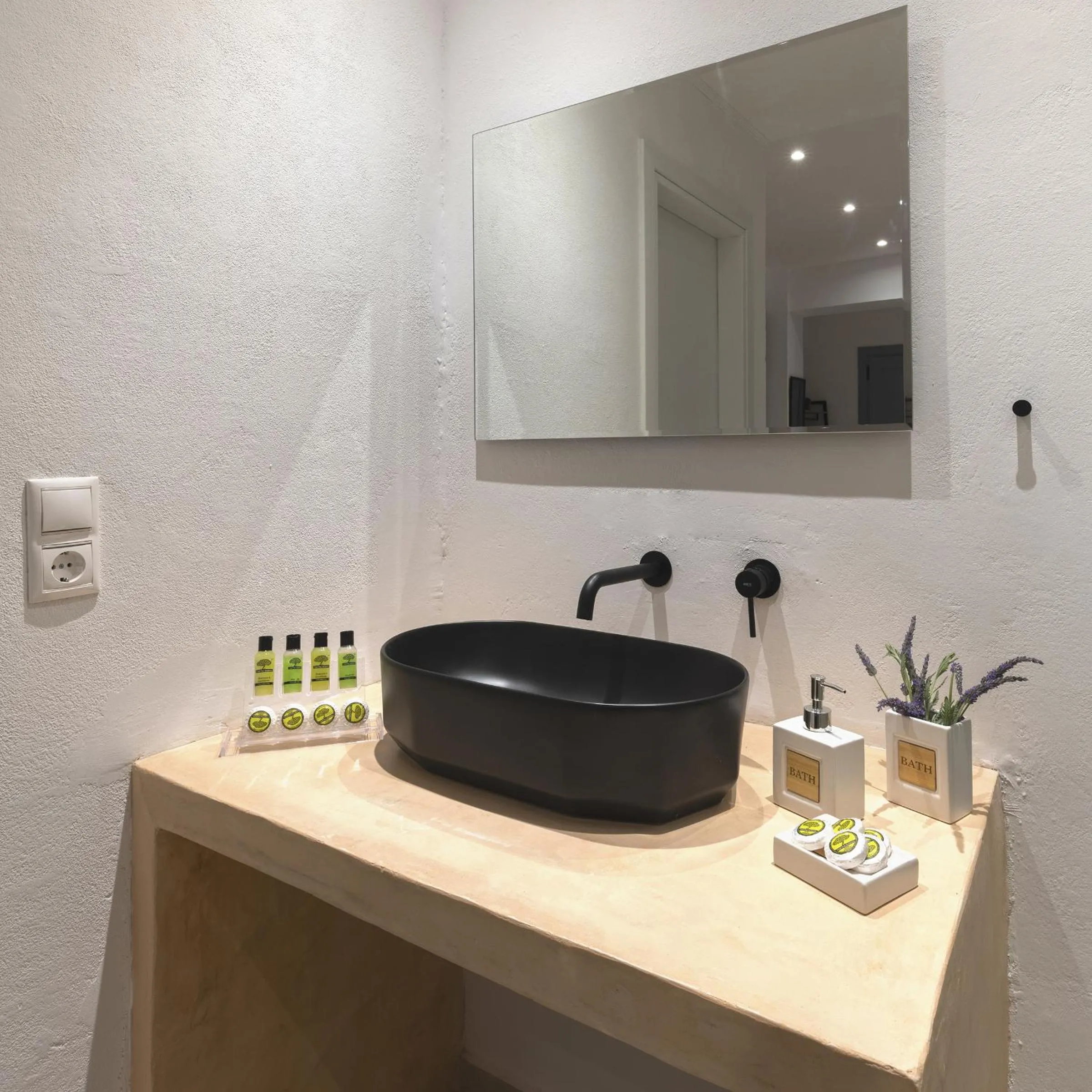 Bathroom in Chrysonisos Suites with Sunset & Seaviews near Kini