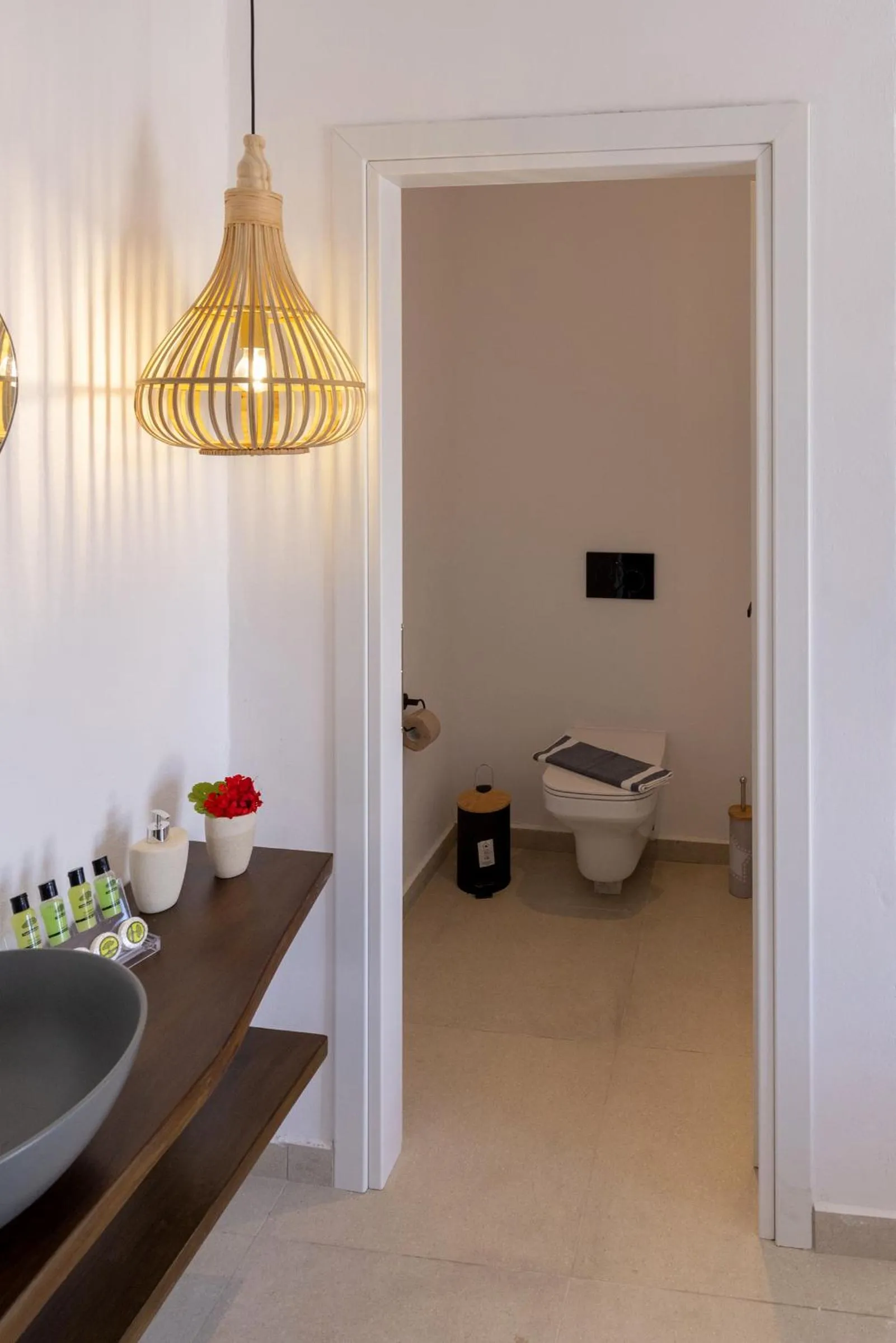 Toilet in Chrysonisos Suites with Sunset & Seaviews near Kini