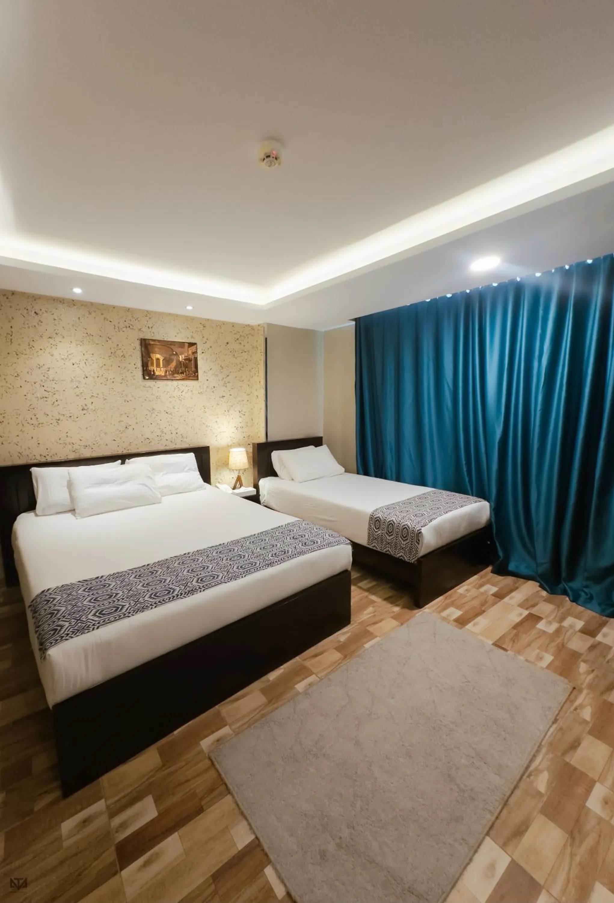 Bed in Turquoise Pyramids & Grand Egyptian museum view Hotel