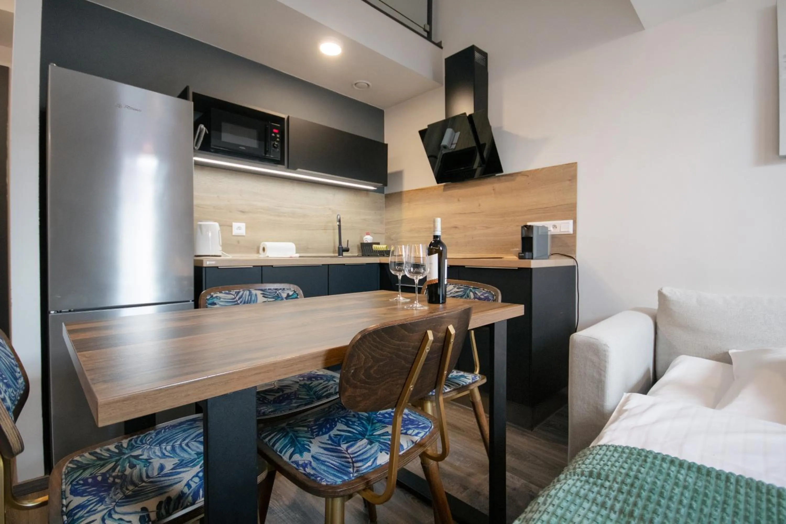 Seating area, Bed in CORU House