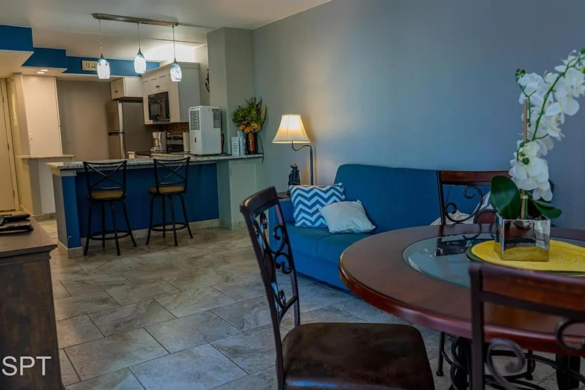 Living room in Gulfview II #410 Luxe