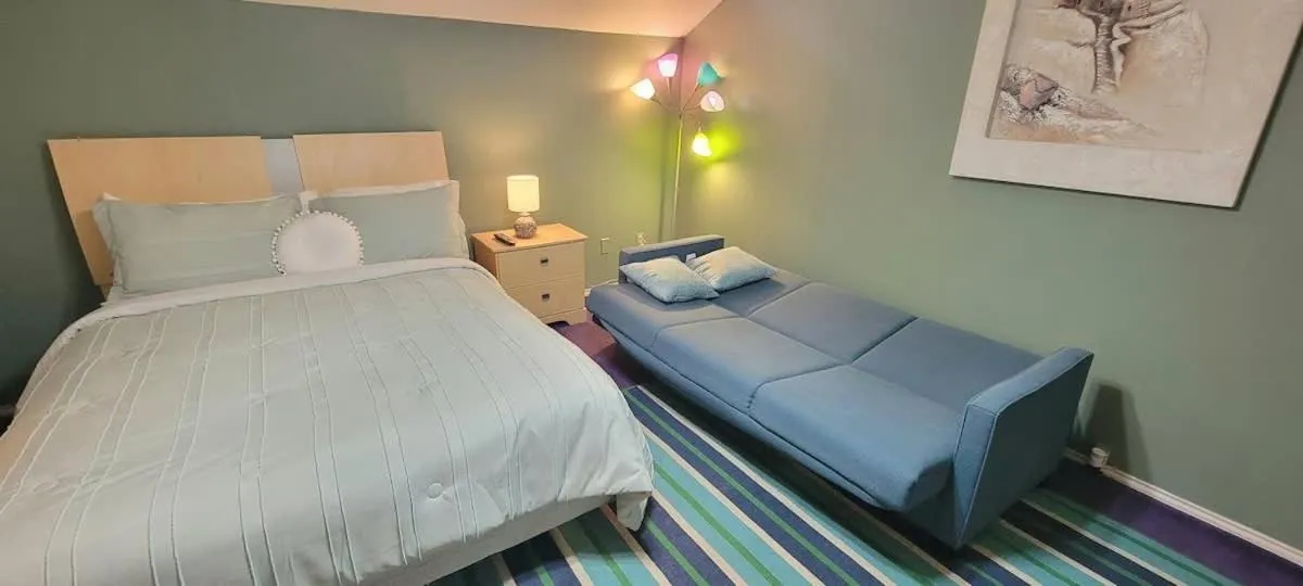 Bed in Sparky's Pool House