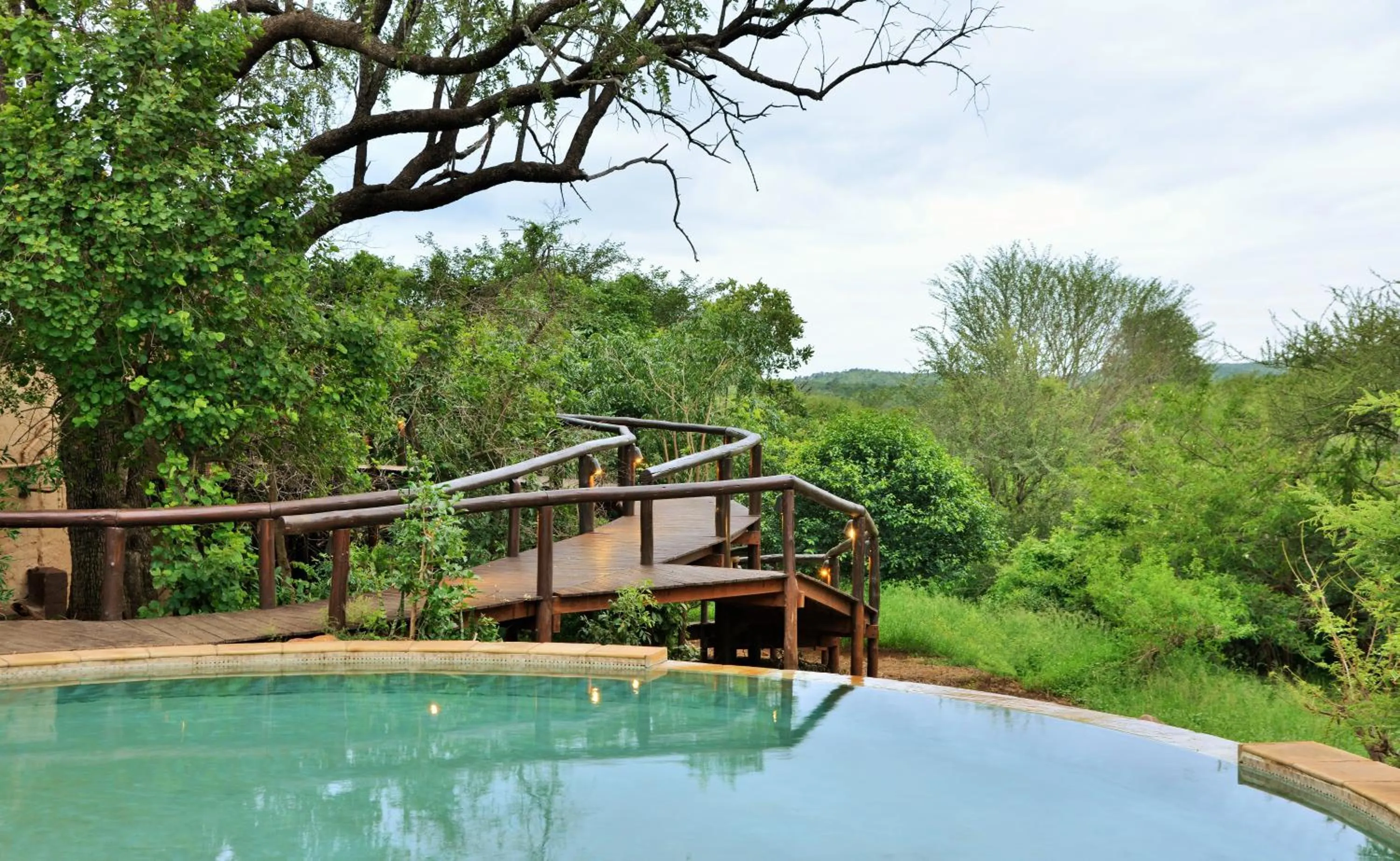 Pool view in Shishangeni Lodge In Kruger National Park