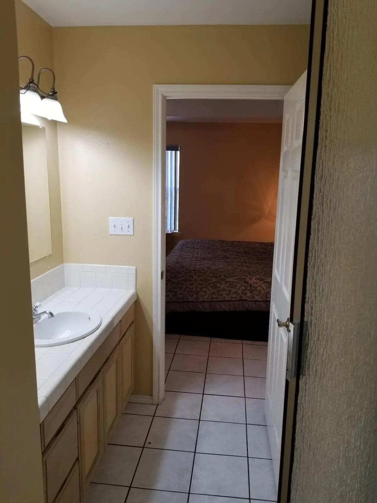 Photo of the whole room, Bed in Blue Siren House