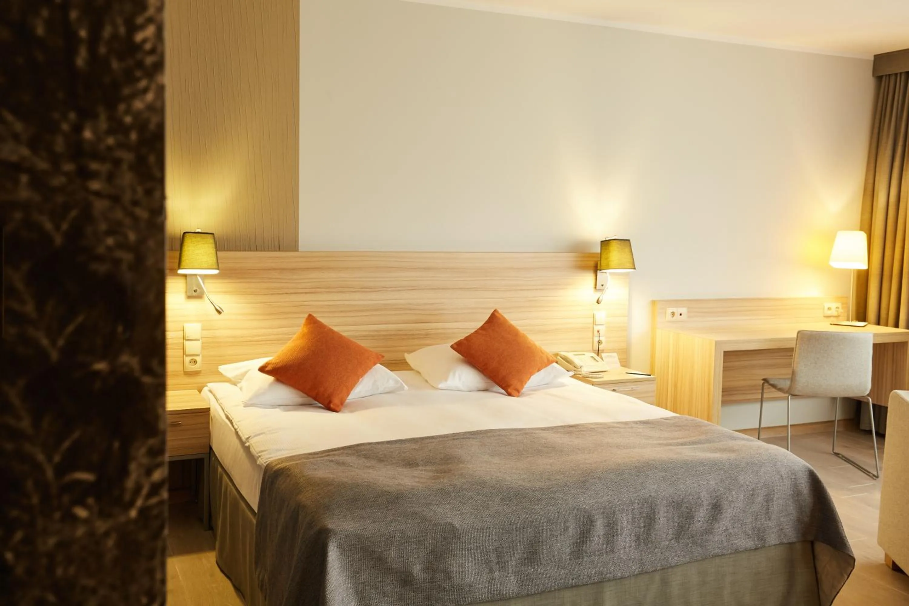 Bedroom, Bed in Scandic Wrocław