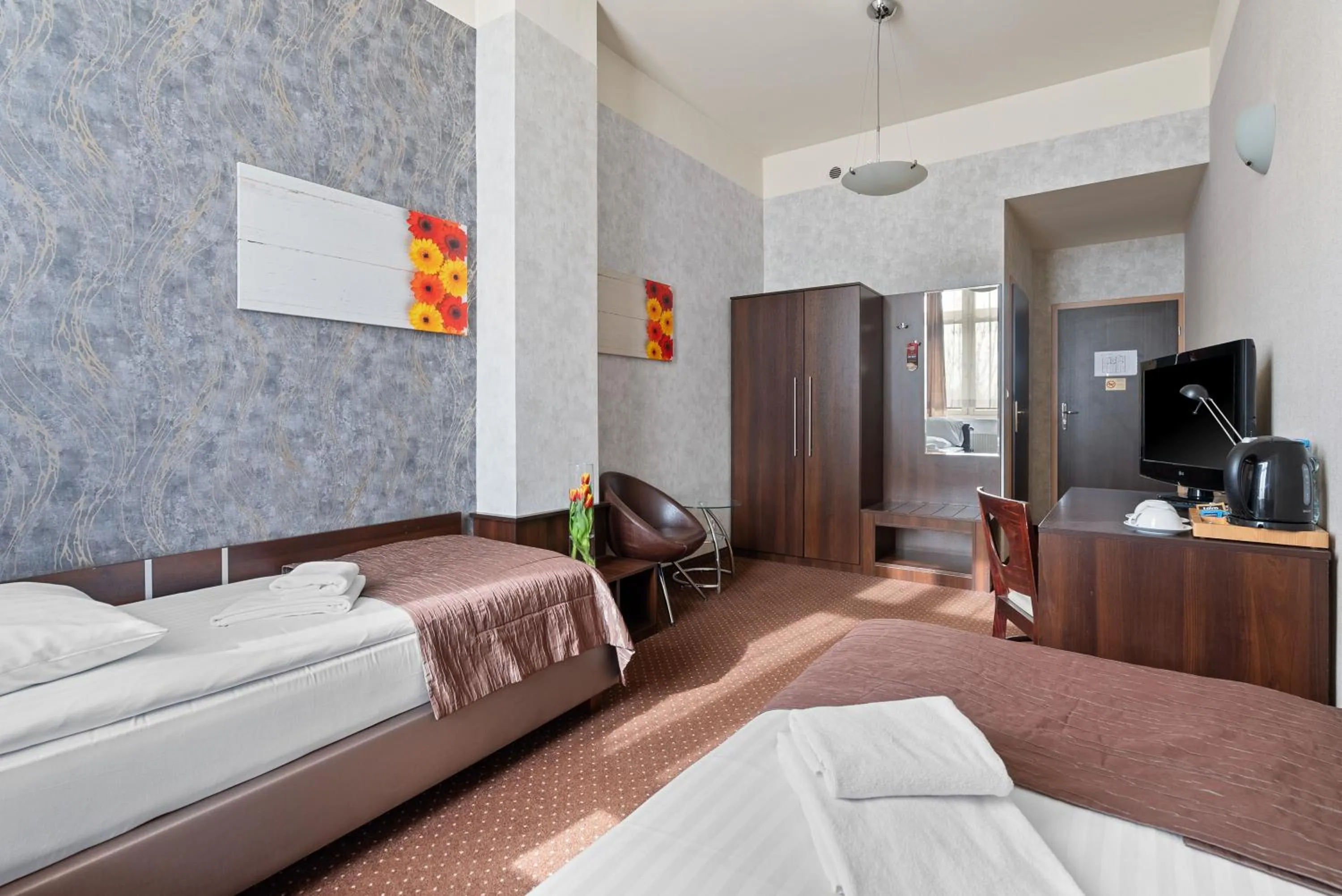 Bed in Hotel Diament Economy Gliwice