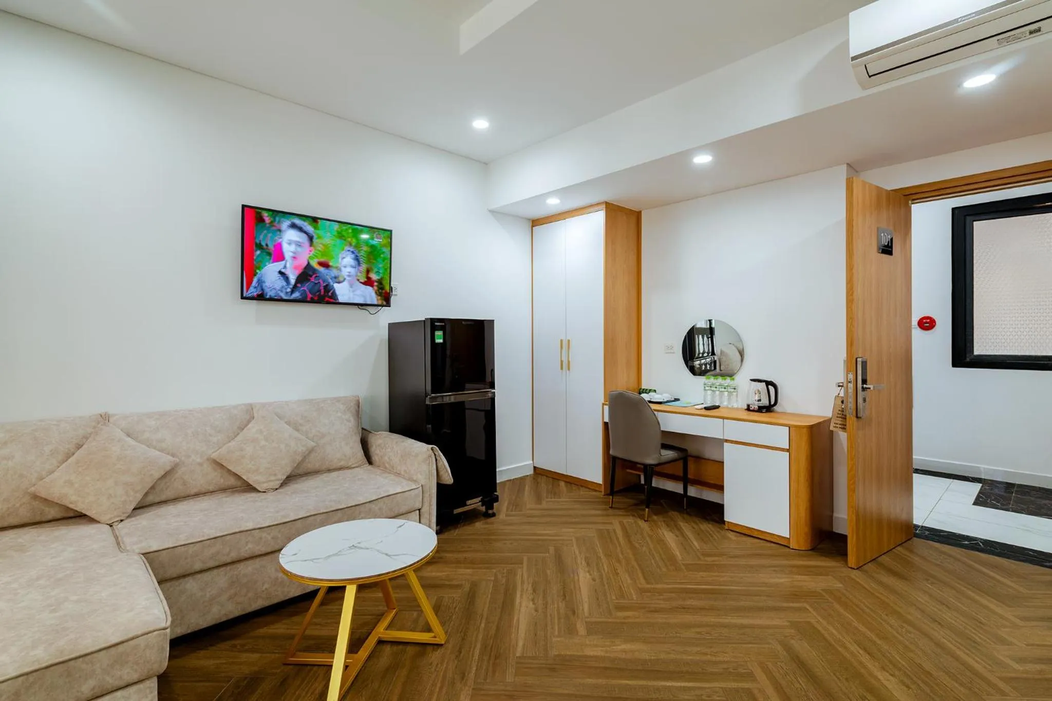 Seating area in Lalisa Hotel Grand World Phu Quoc