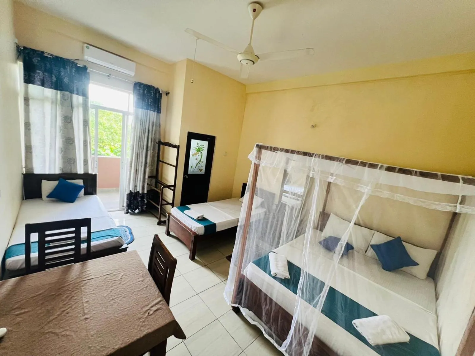 Bedroom, Bed in New Golden Bay Resort Weligama