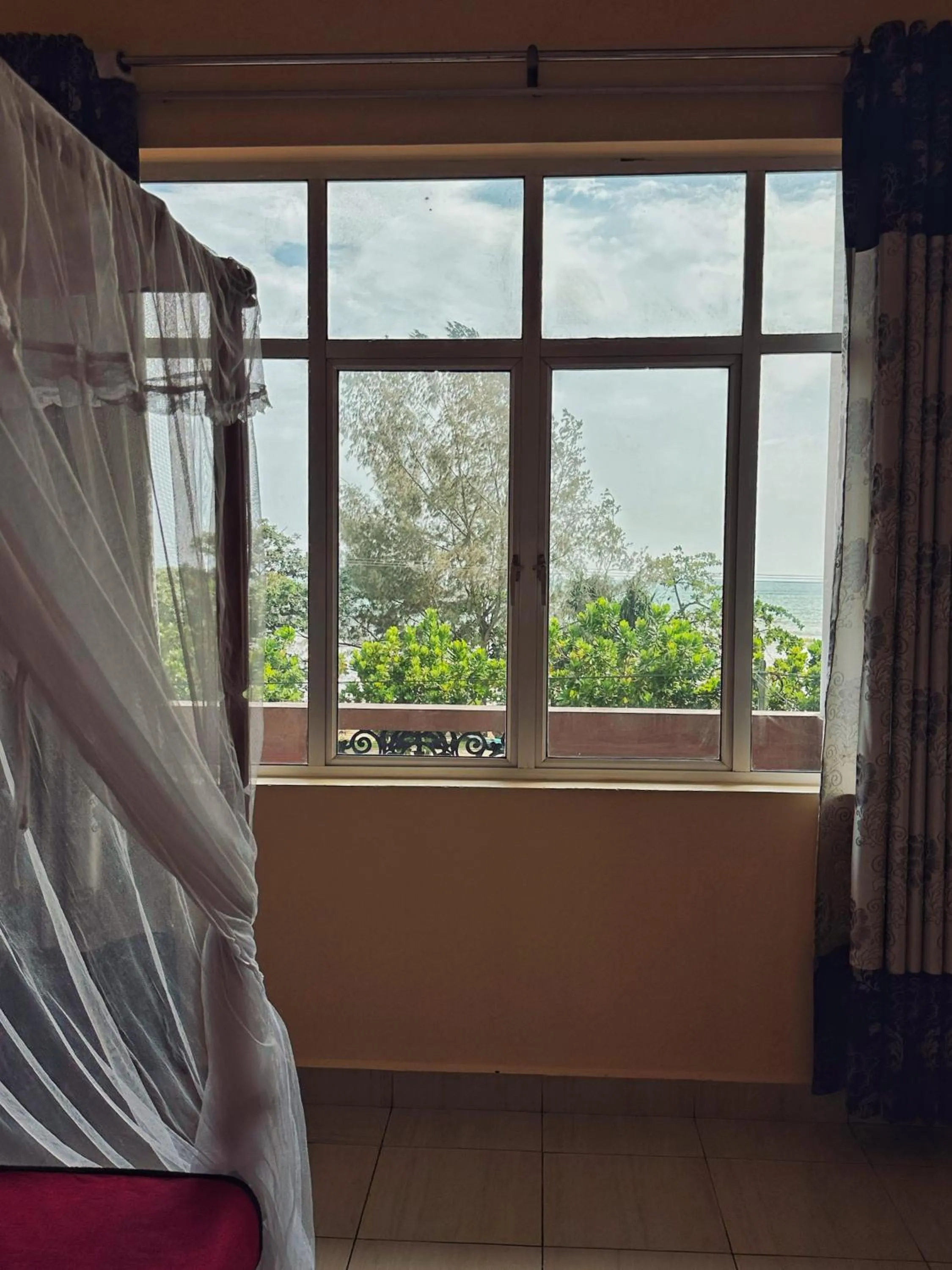 View (from property/room), Bed in New Golden Bay Resort Weligama