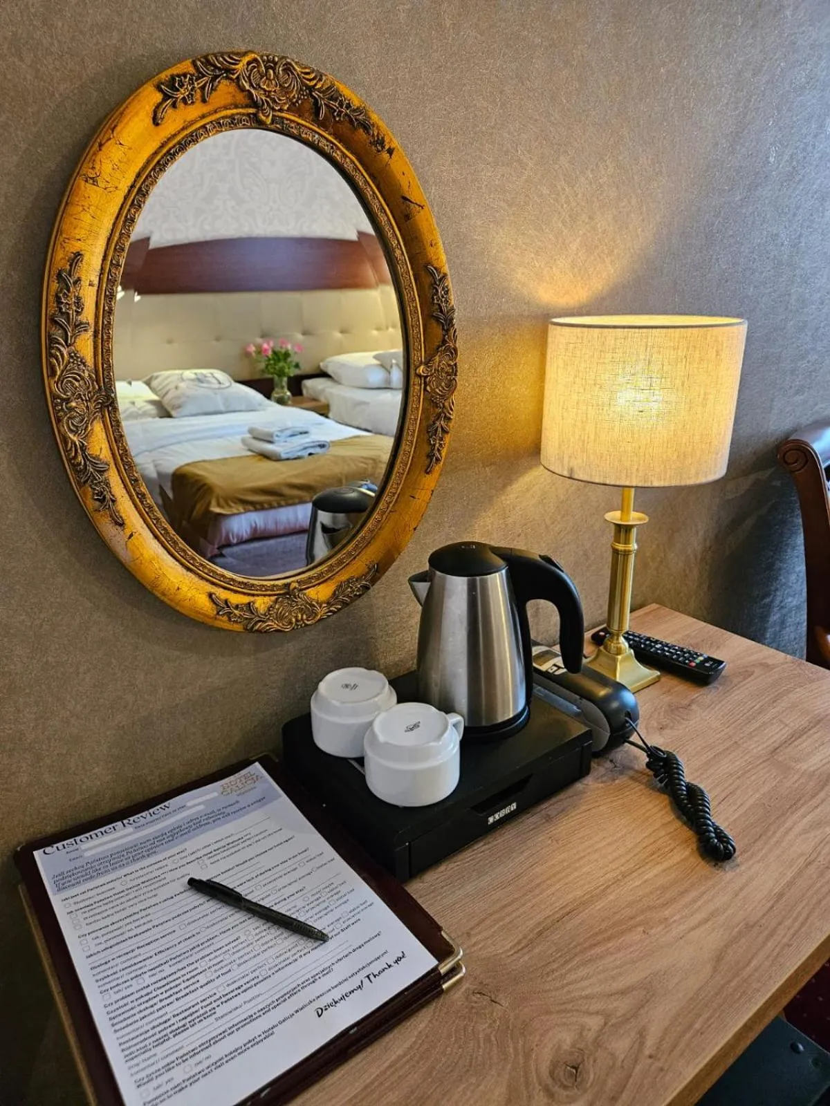 Coffee/tea facilities, Bed in Hotel Galicja SPA Wieliczka