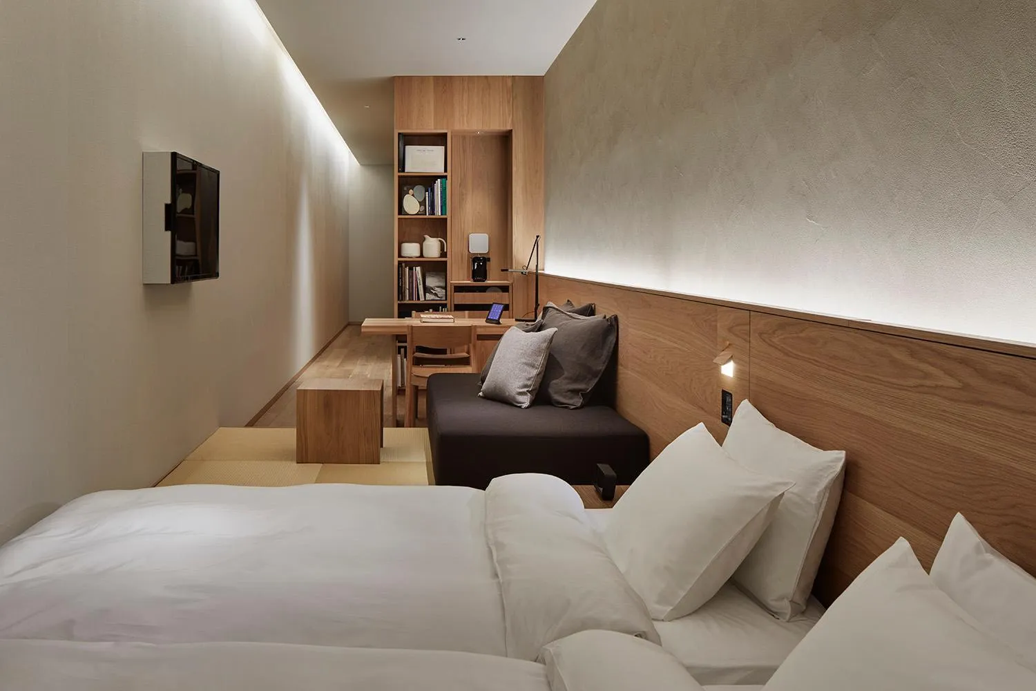 Photo of the whole room, Bed in MUJI HOTEL GINZA