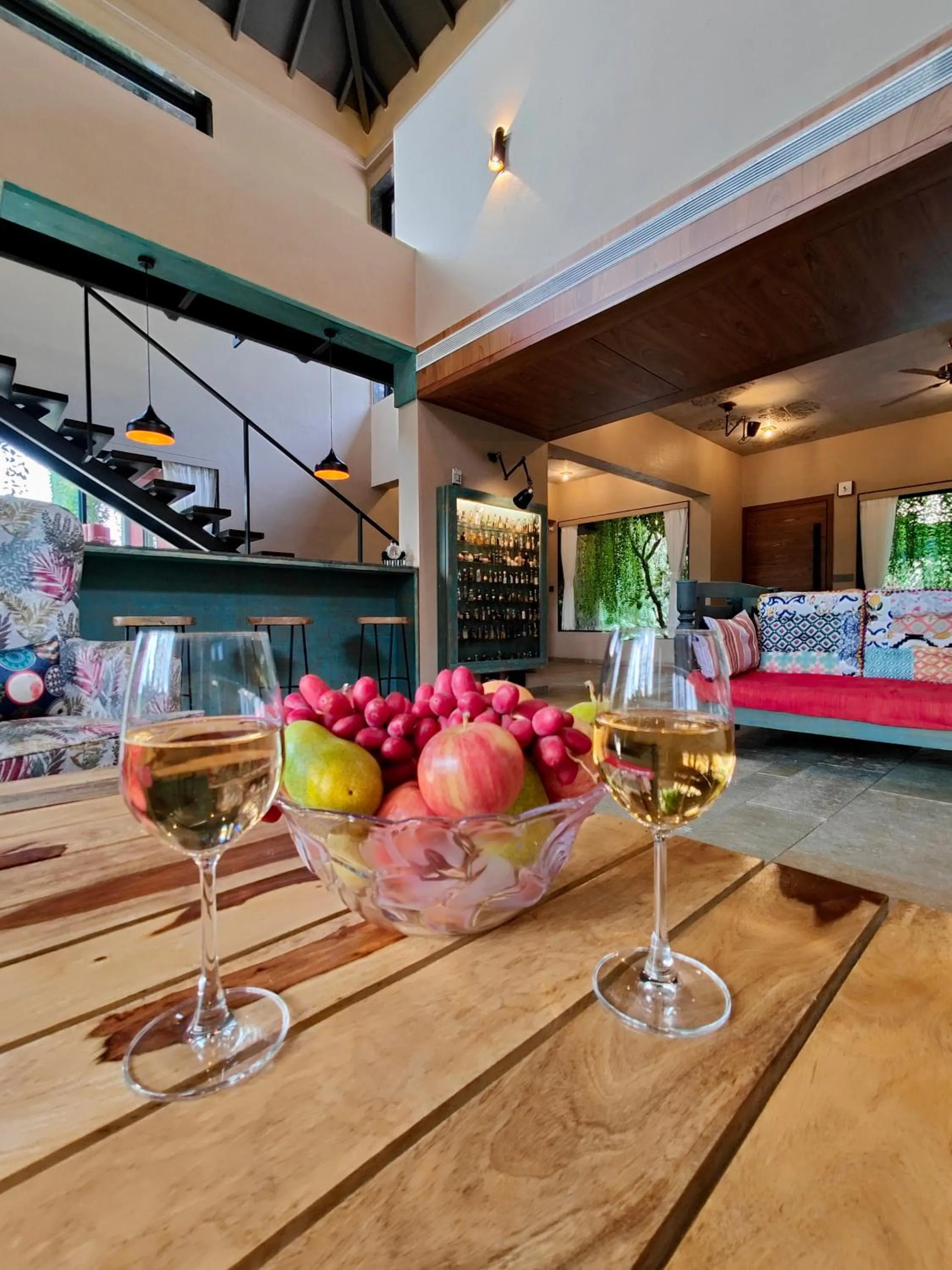 Living room in SaffronStays Kimaya, Alibaug