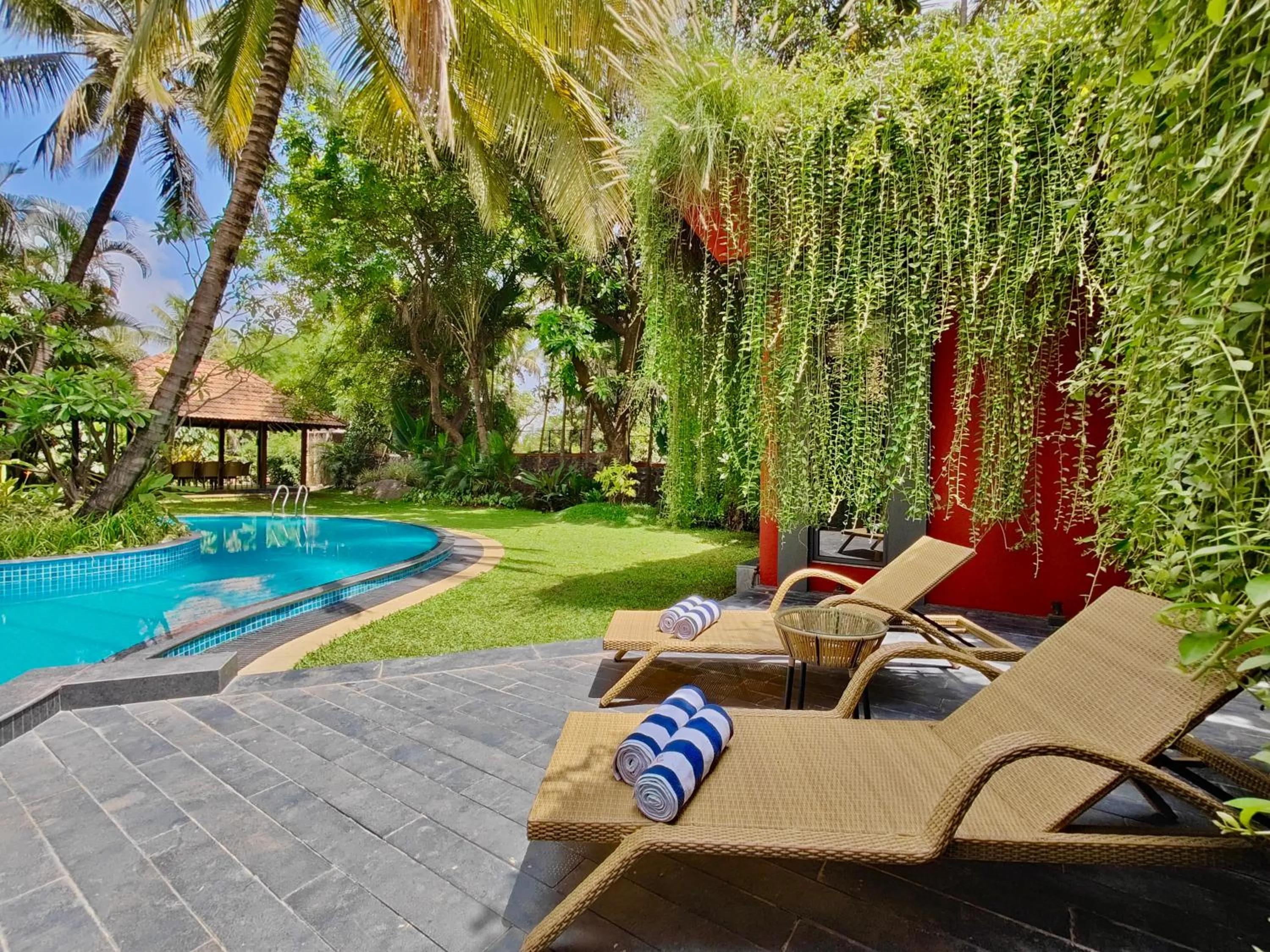 Garden in SaffronStays Kimaya, Alibaug