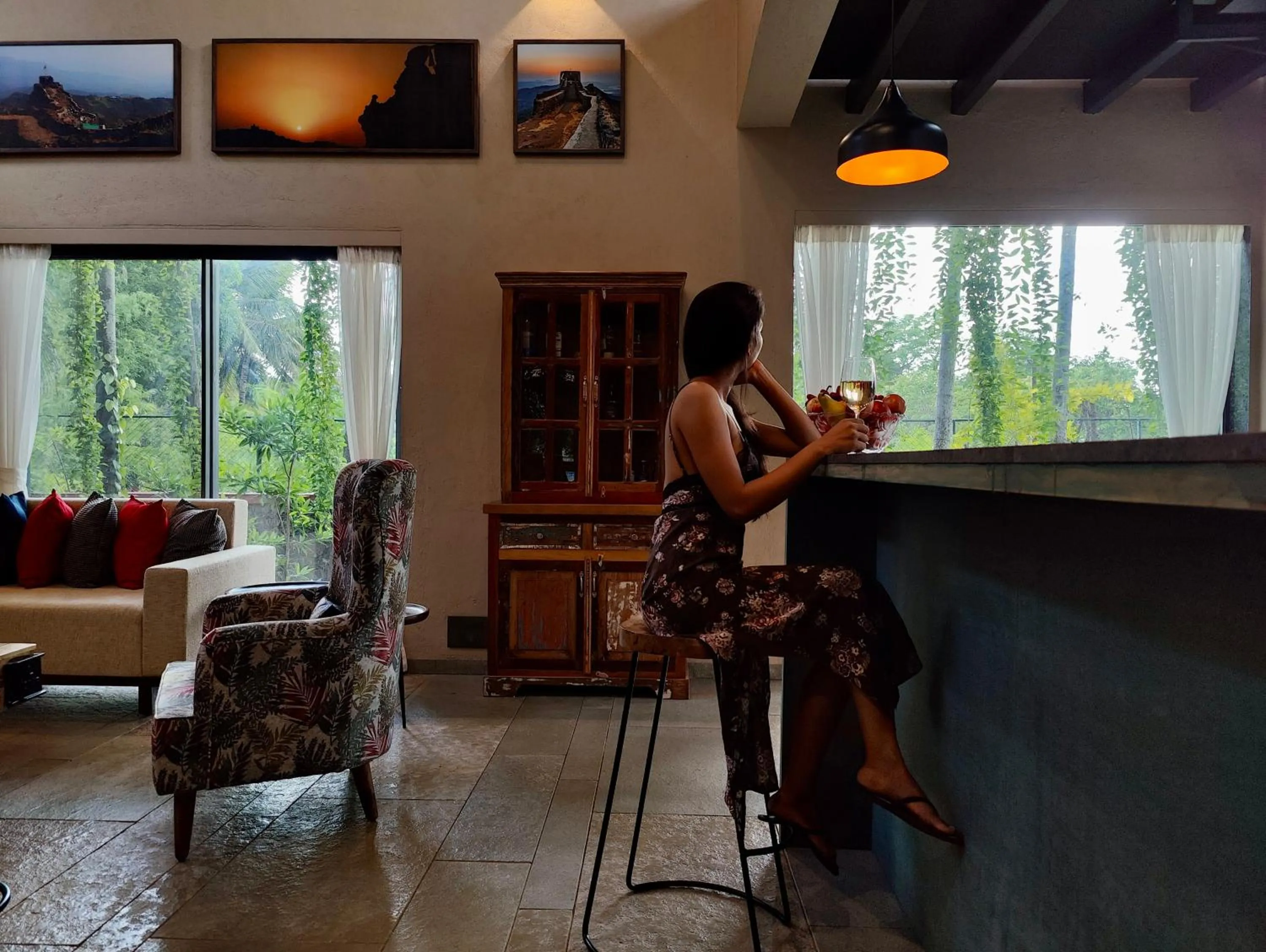 Garden in SaffronStays Kimaya, Alibaug