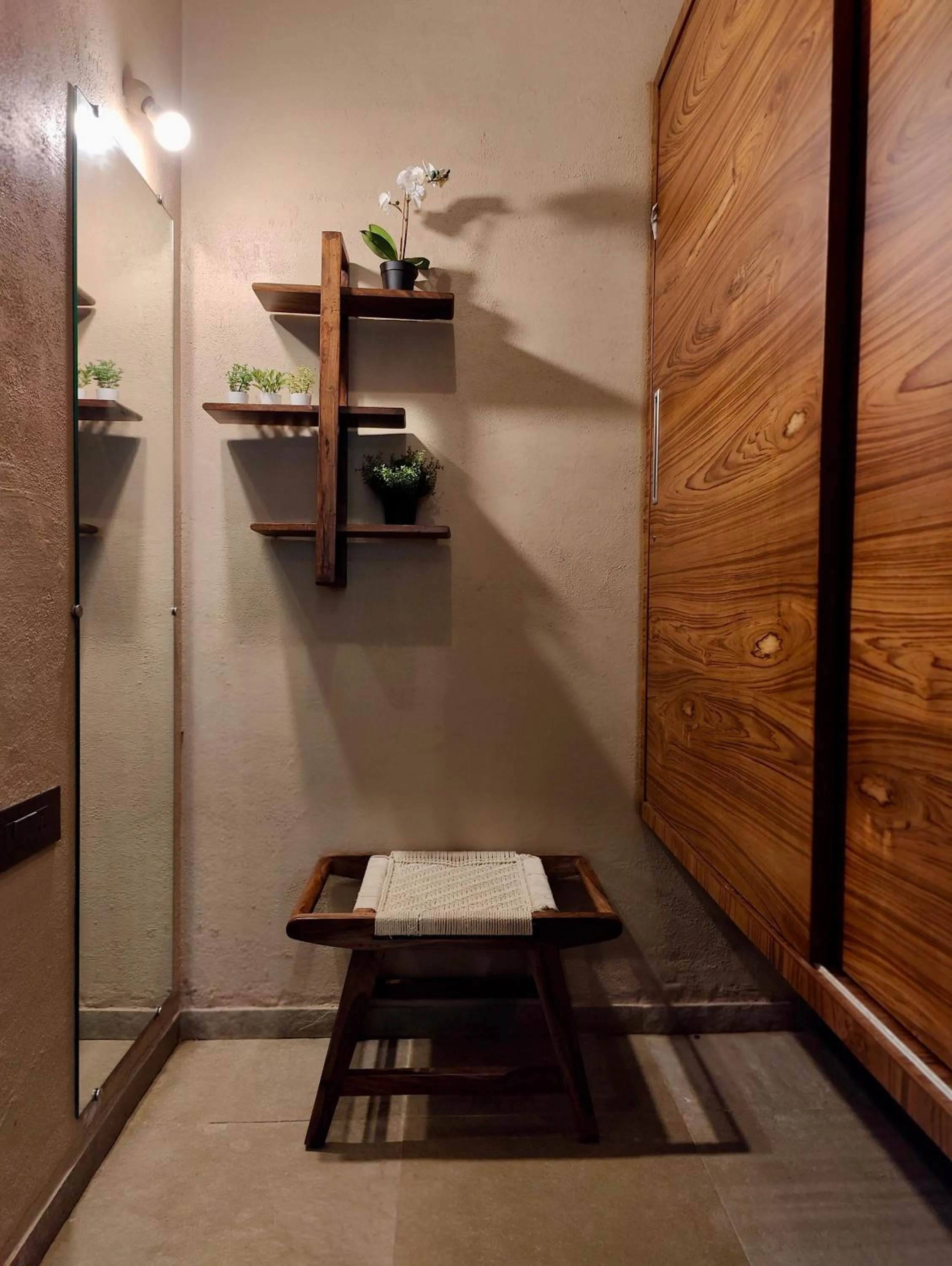 Seating area in SaffronStays Kimaya, Alibaug