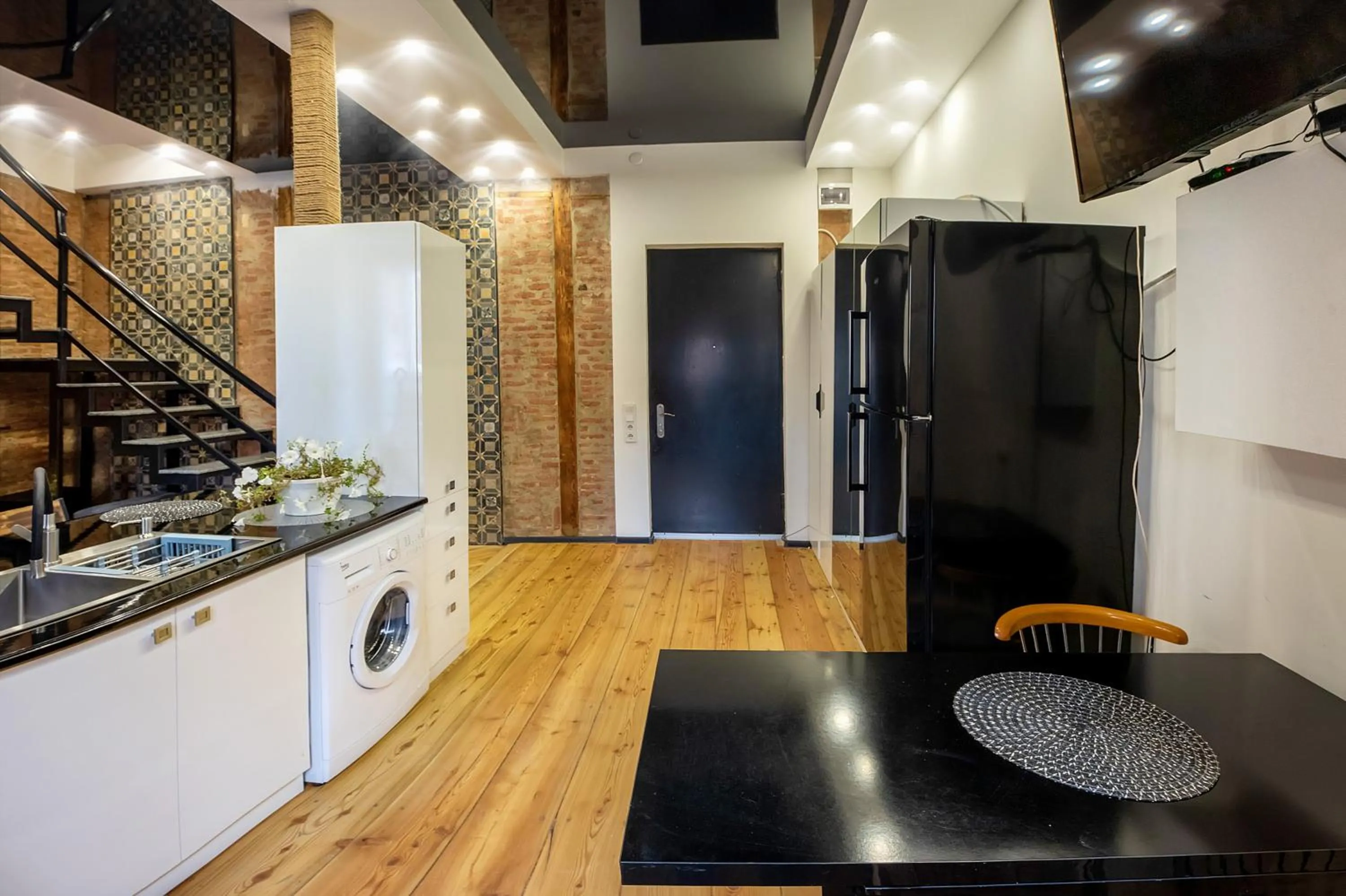 Kitchen or kitchenette in HB apartments Aghmashenebeli