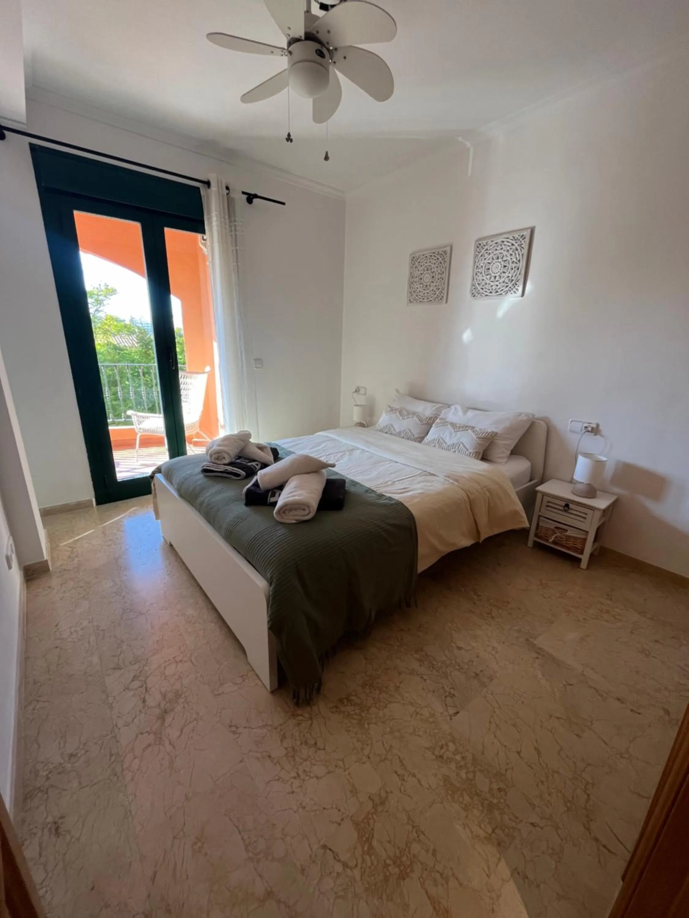 Bedroom, Bed in apartment nearby beach and old town Javea