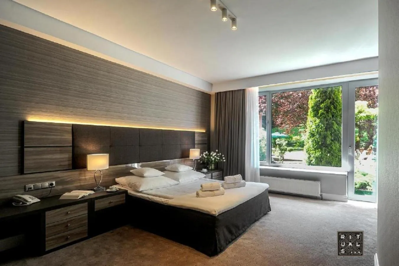 Bed in Hotel Villa Eva