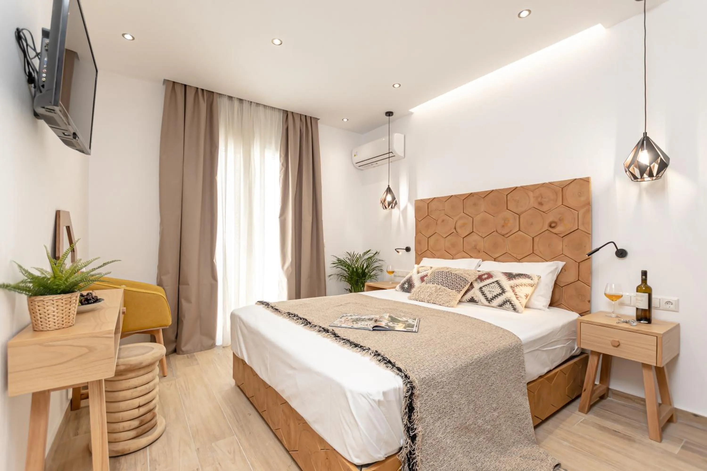 Bed in Galazia Boutique Apartments