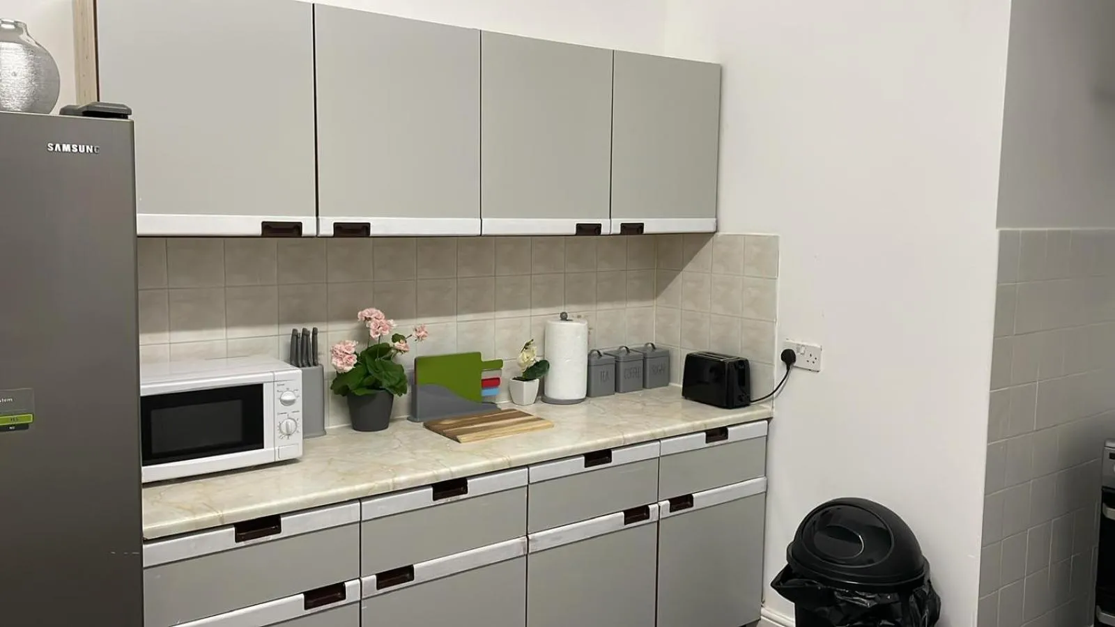 Communal kitchen in St Peter's Shared House