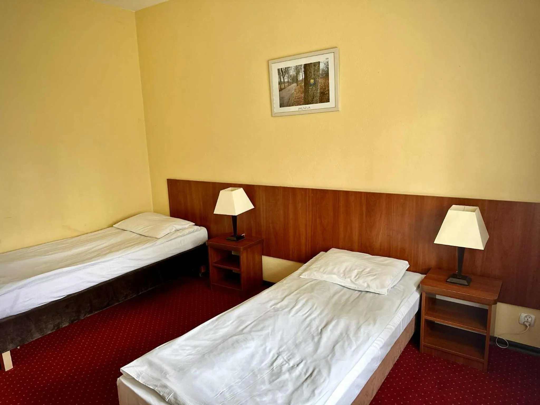 Bed in Hotel Mazury