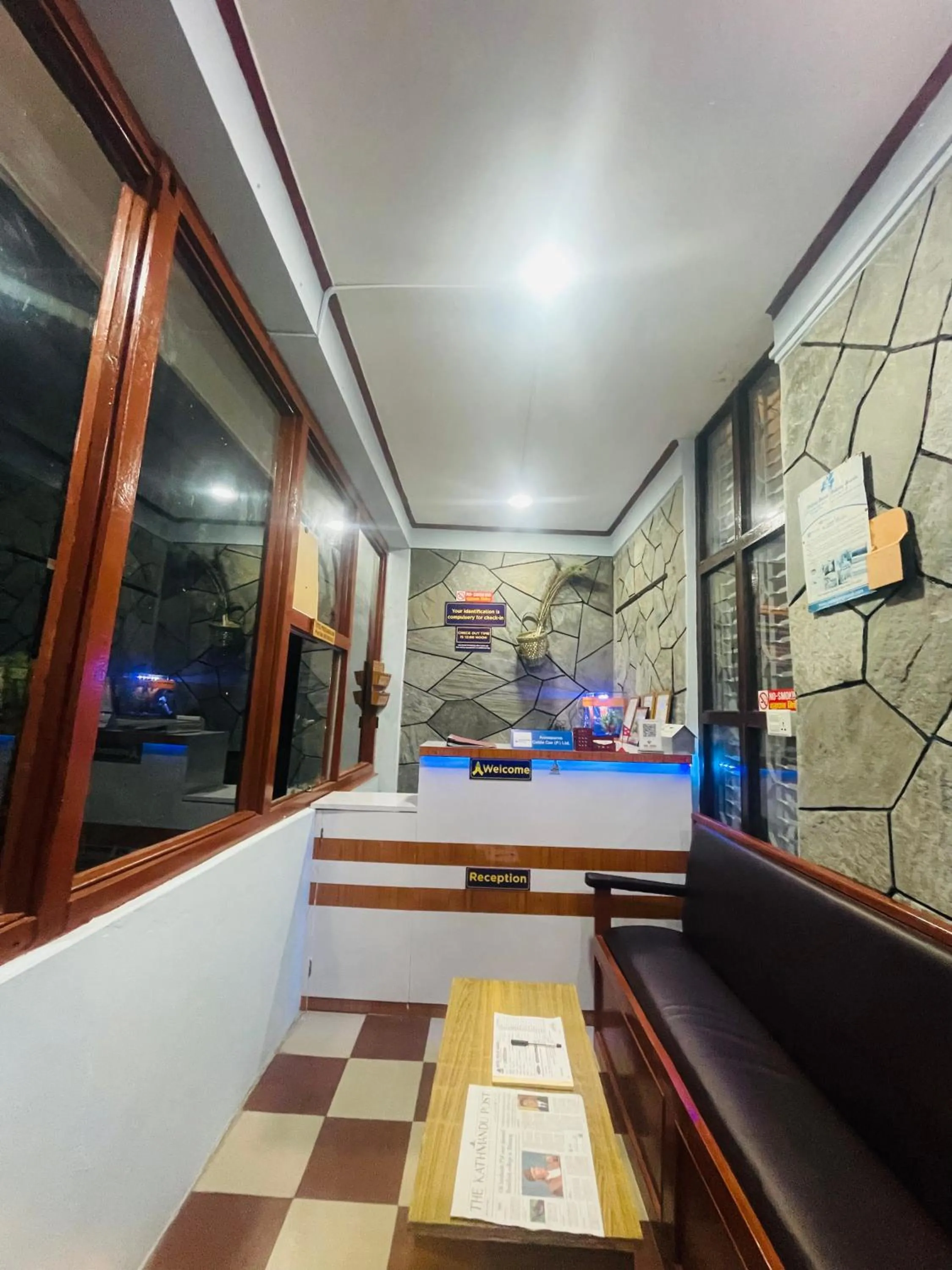 Seating area in Hotel Peace Ganga Inn