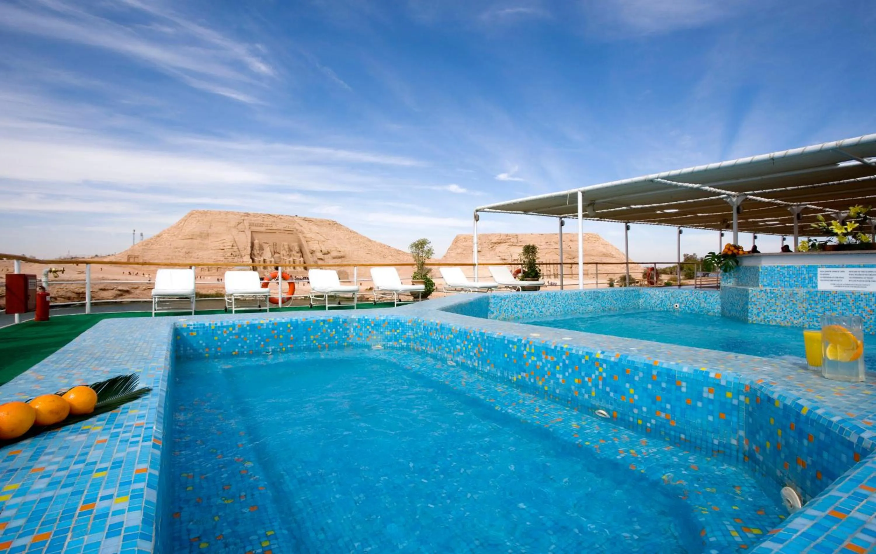 Swimming pool in Mövenpick Prince Abbas Lake Nasser Cruise, Every Monday Four Nights From Aswan, Every Friday Three nights From Abu-Simbel - Including Excursions and Sightseeing