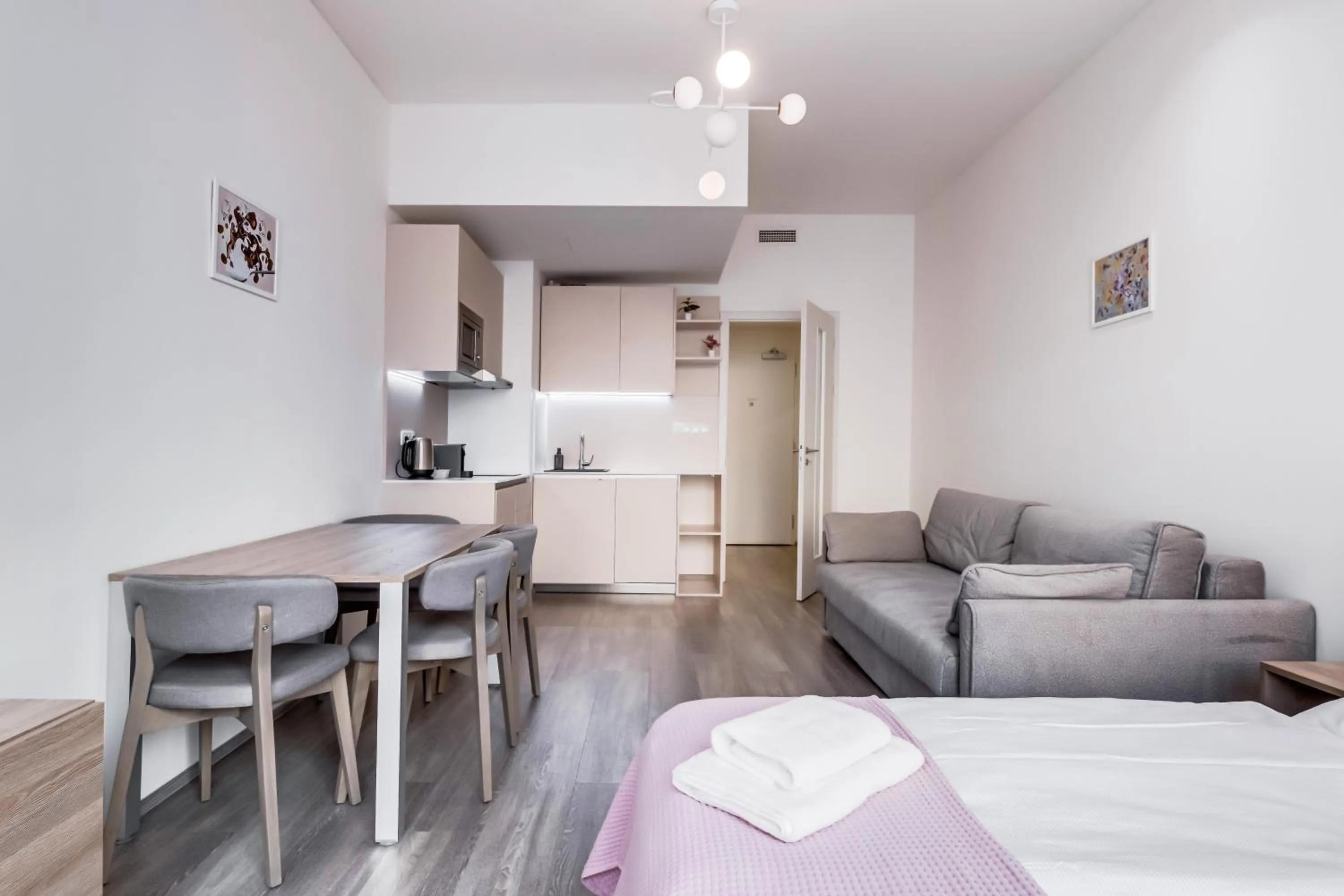 Seating area in Kora Apartments