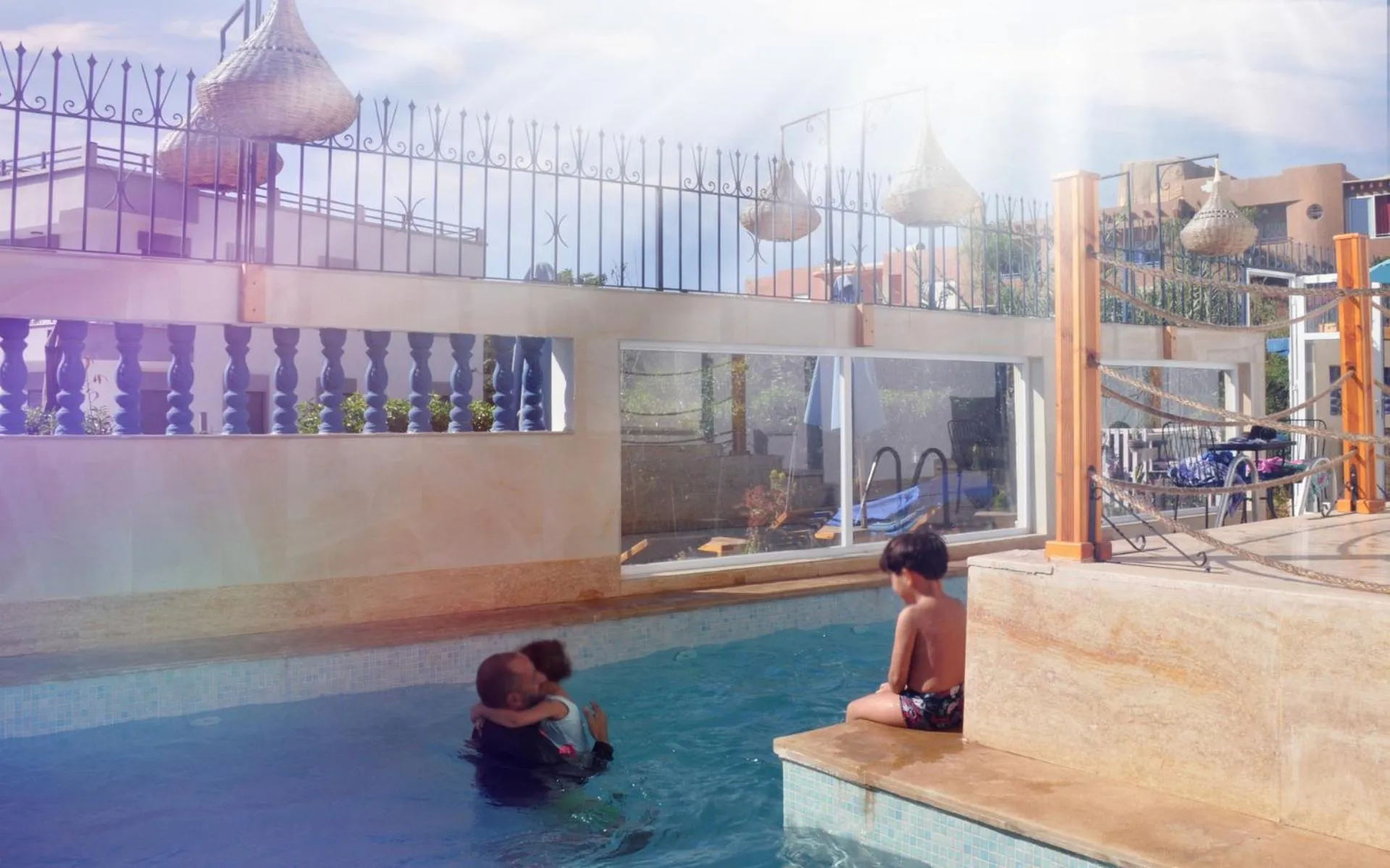 Pool view in BLUE WAVE LODGE