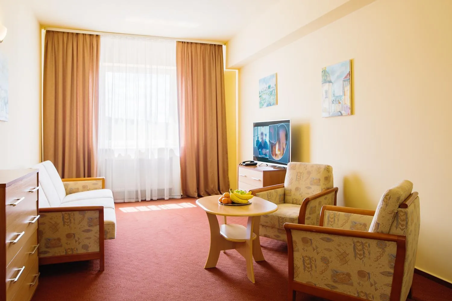 Seating area, Bed in Hotel Accademia