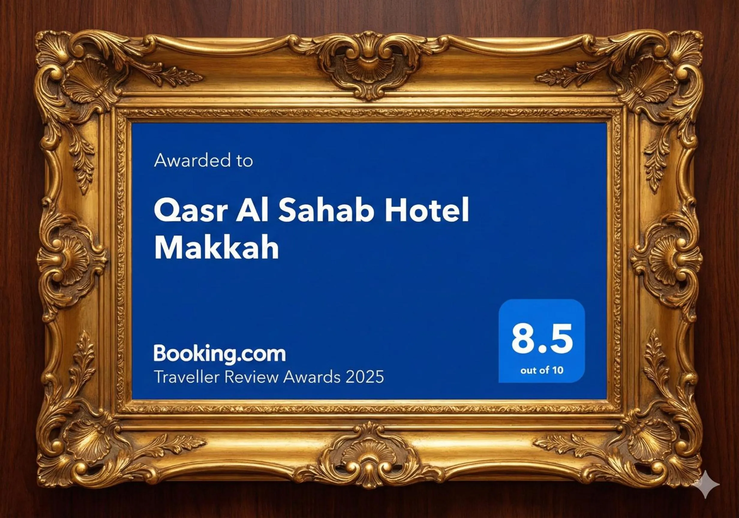 Certificate/Award in Qasr Al Sahab Hotel Makkah