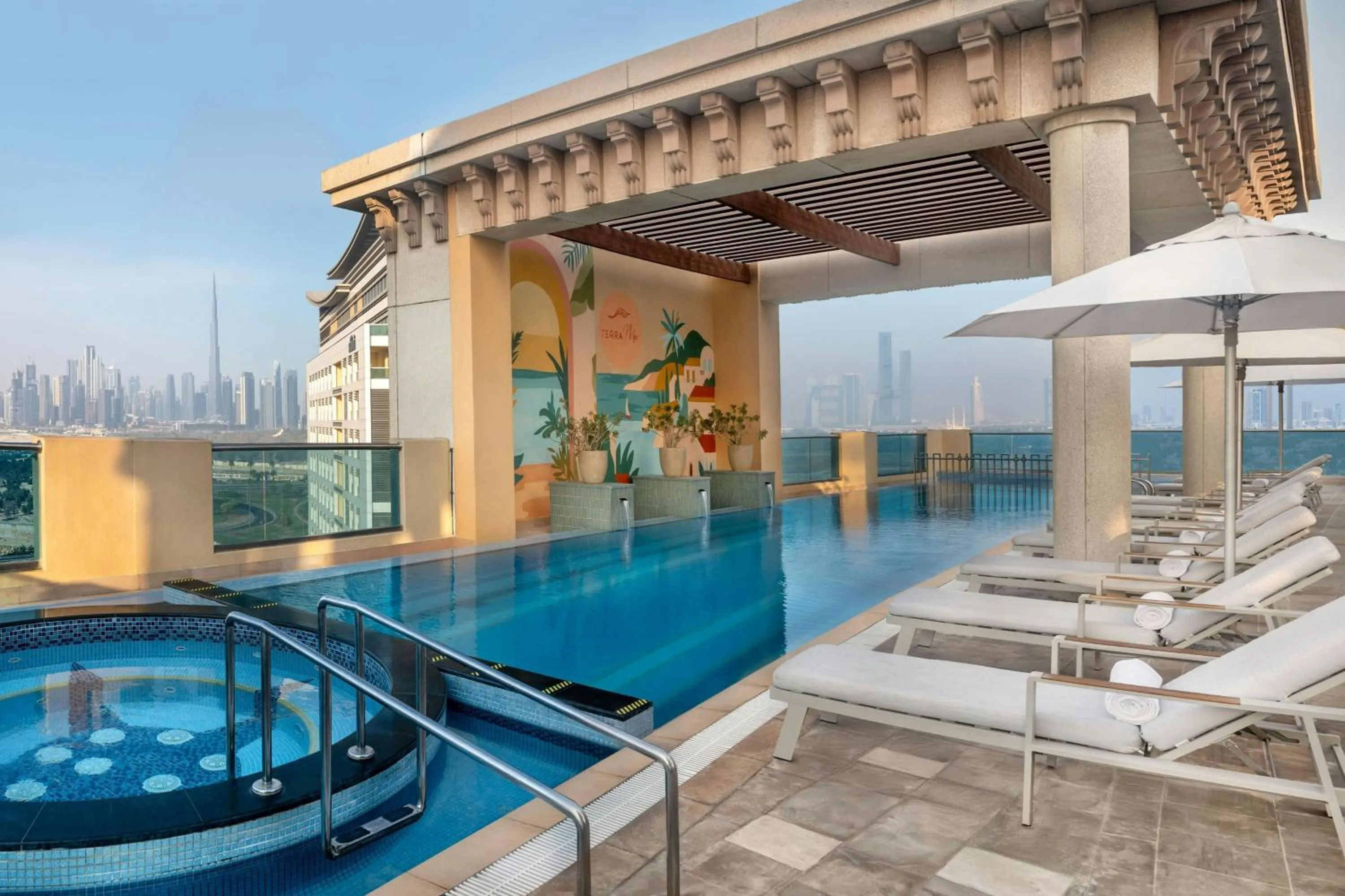 Swimming pool in Marriott Hotel Al Jaddaf, Dubai