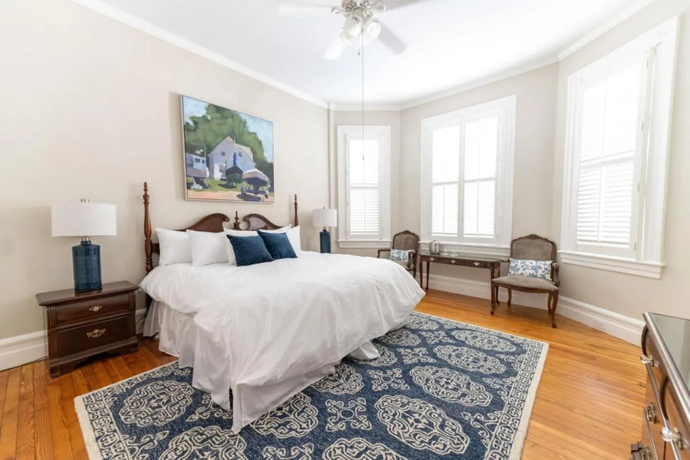 Bedroom, Bed in The Edenton Collection-Captain's Quarters Inn