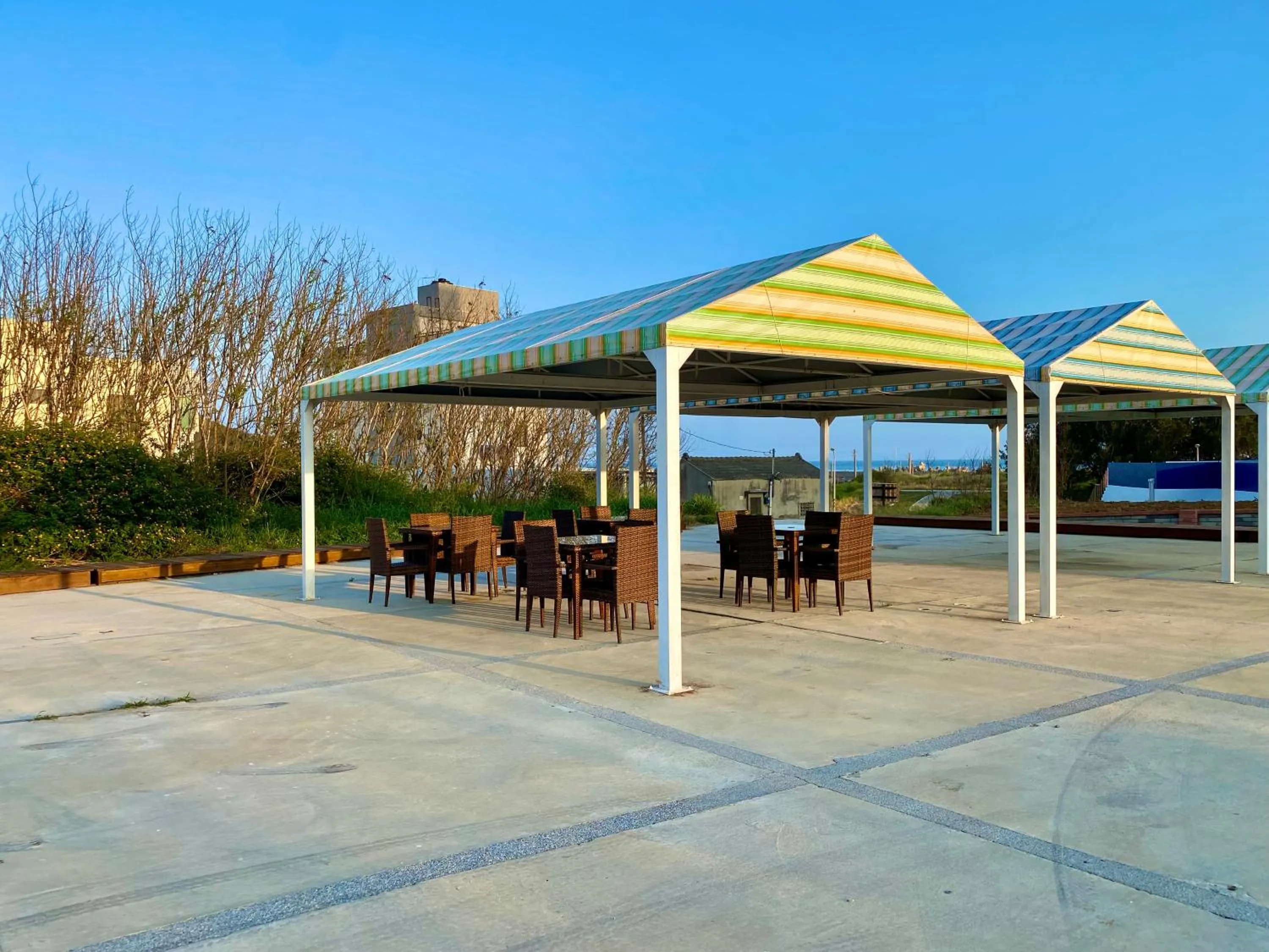 Patio in 澎湖北吉光背包客民宿 Bayhouse Hostel Penghu