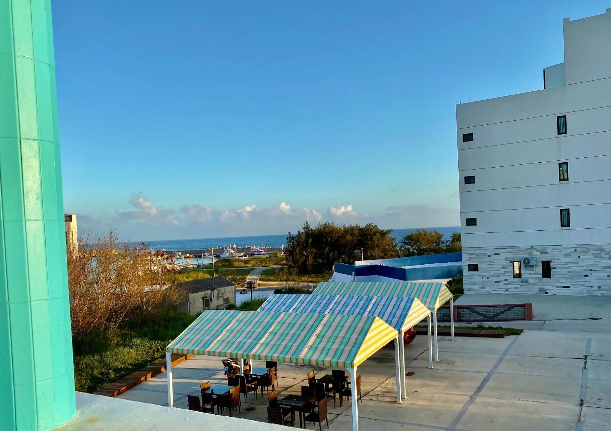Balcony/Terrace in 澎湖北吉光背包客民宿 Bayhouse Hostel Penghu