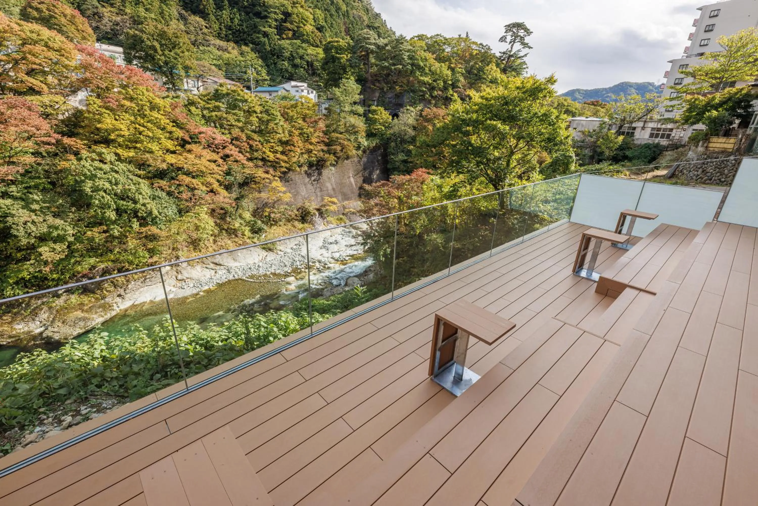Balcony/Terrace in Minakami Onsen Aratashi Minakami
