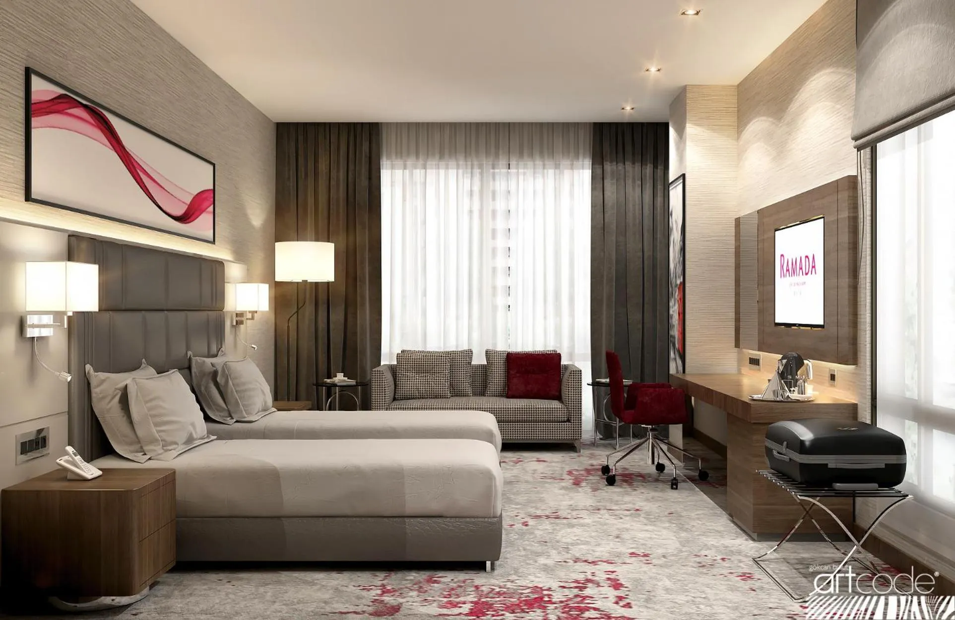 Bedroom, Bed in Ramada by Wyndham Rize Findikli