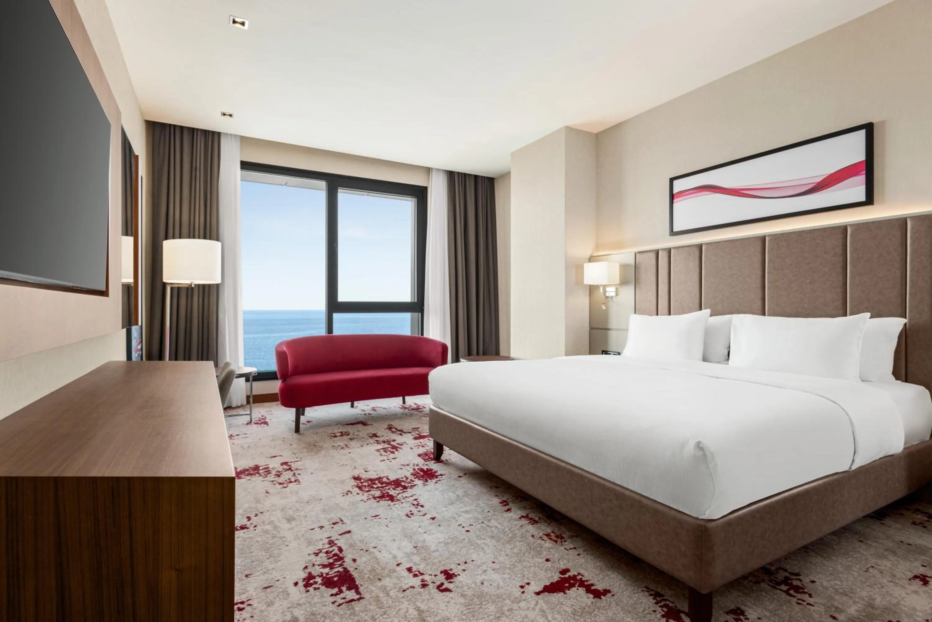 View (from property/room), Bed in Ramada by Wyndham Rize Findikli