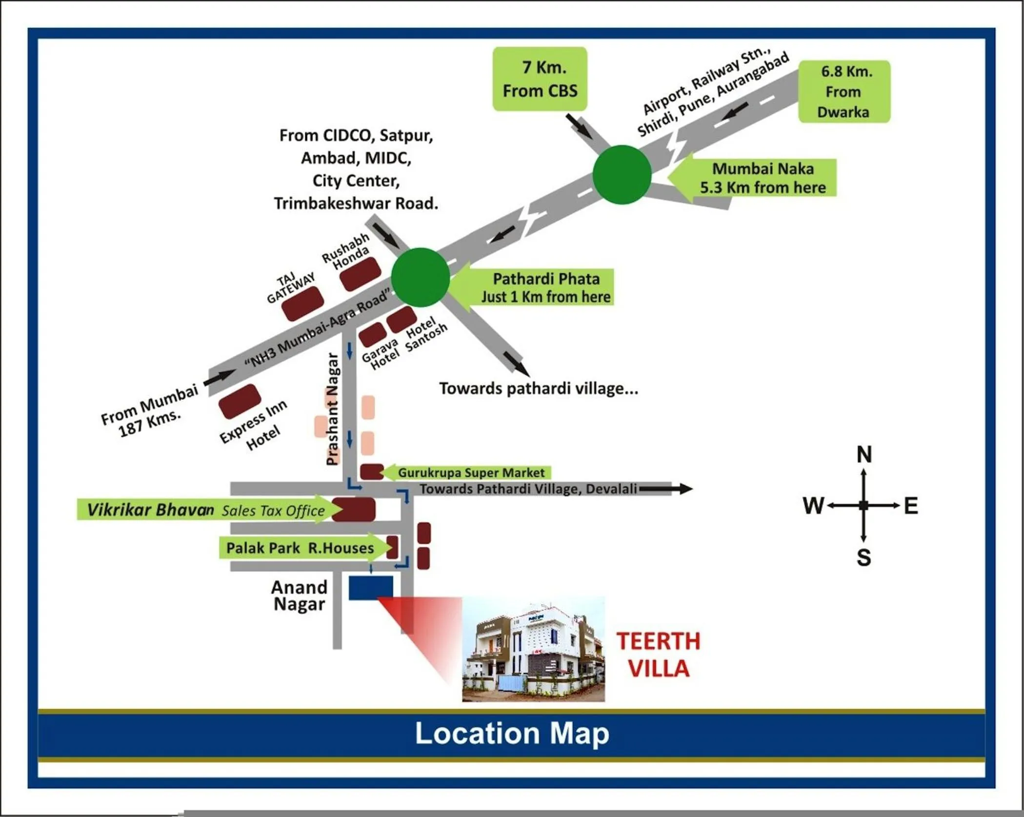 Landmark view in Teerth Villa