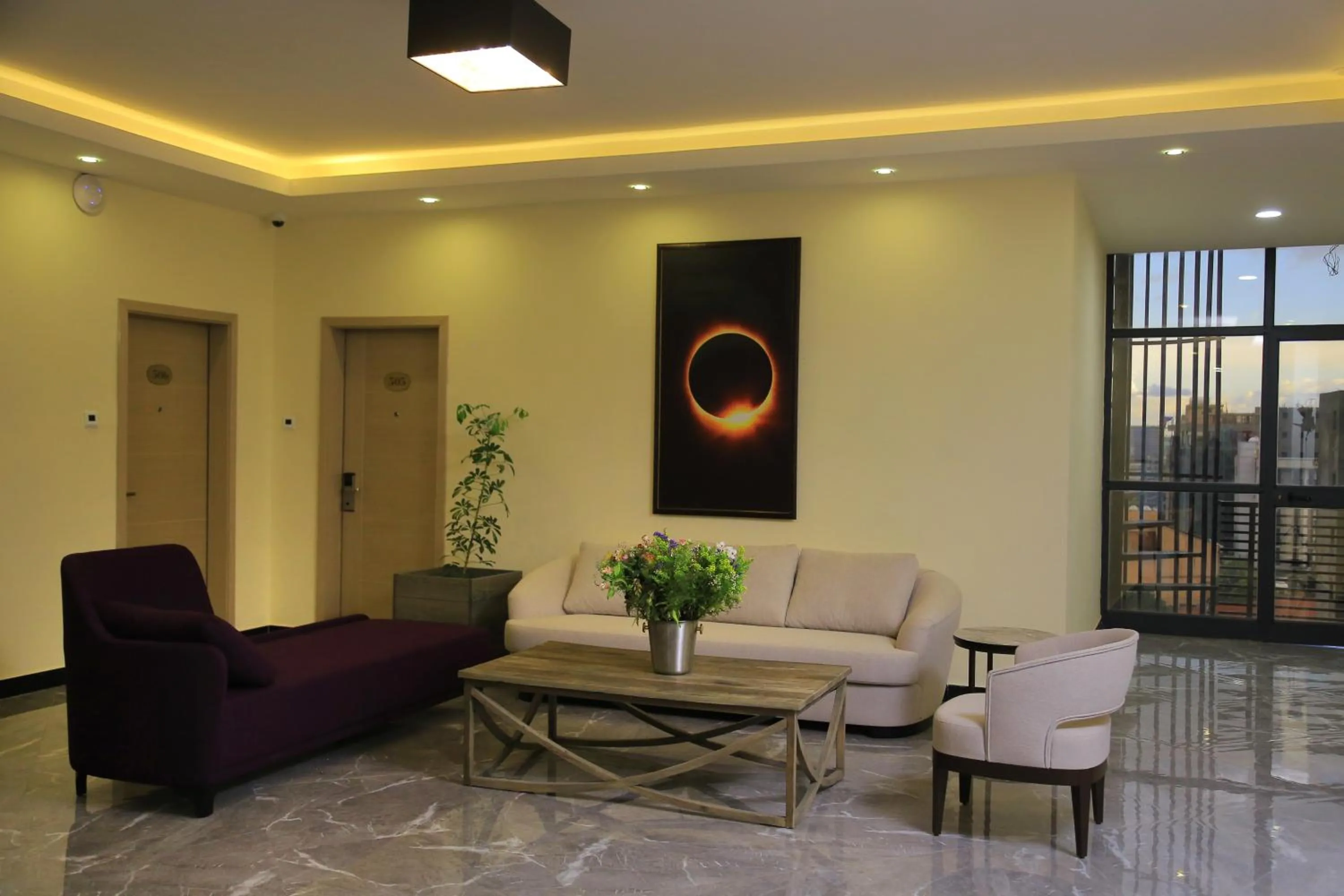 Seating area in Triple E Hotel and Spa