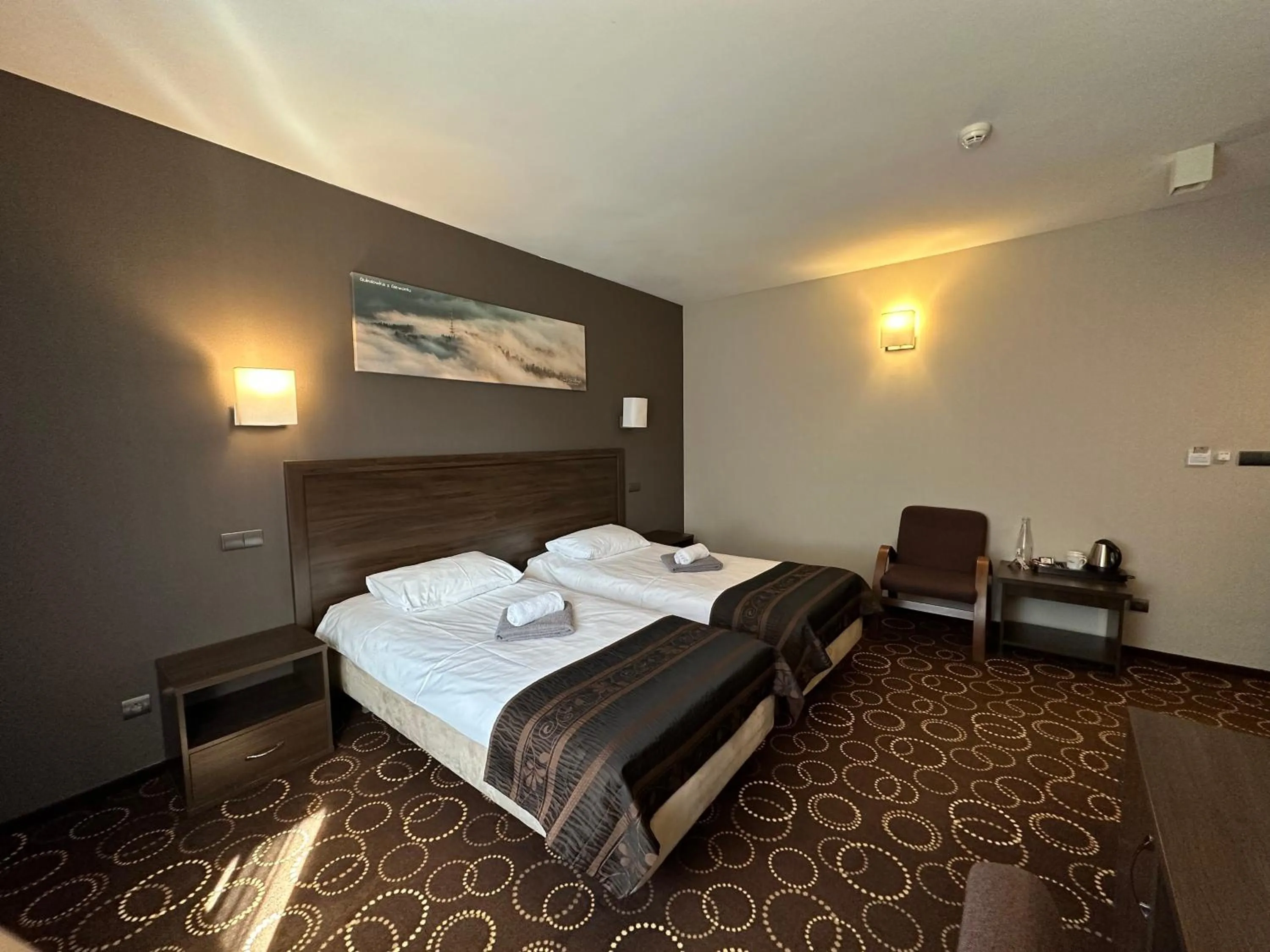 Bed in Hotel Zimnik Luksus Natury Spa & Wellness