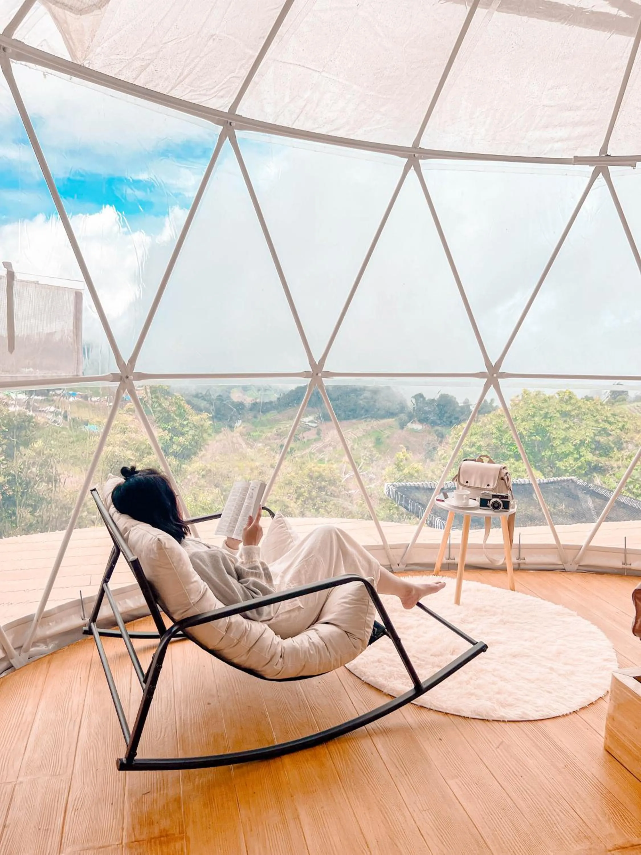 Natural landscape in ม่อนชาพาเพลิน ม่อนแจ่ม Monchapaplearn Monjam