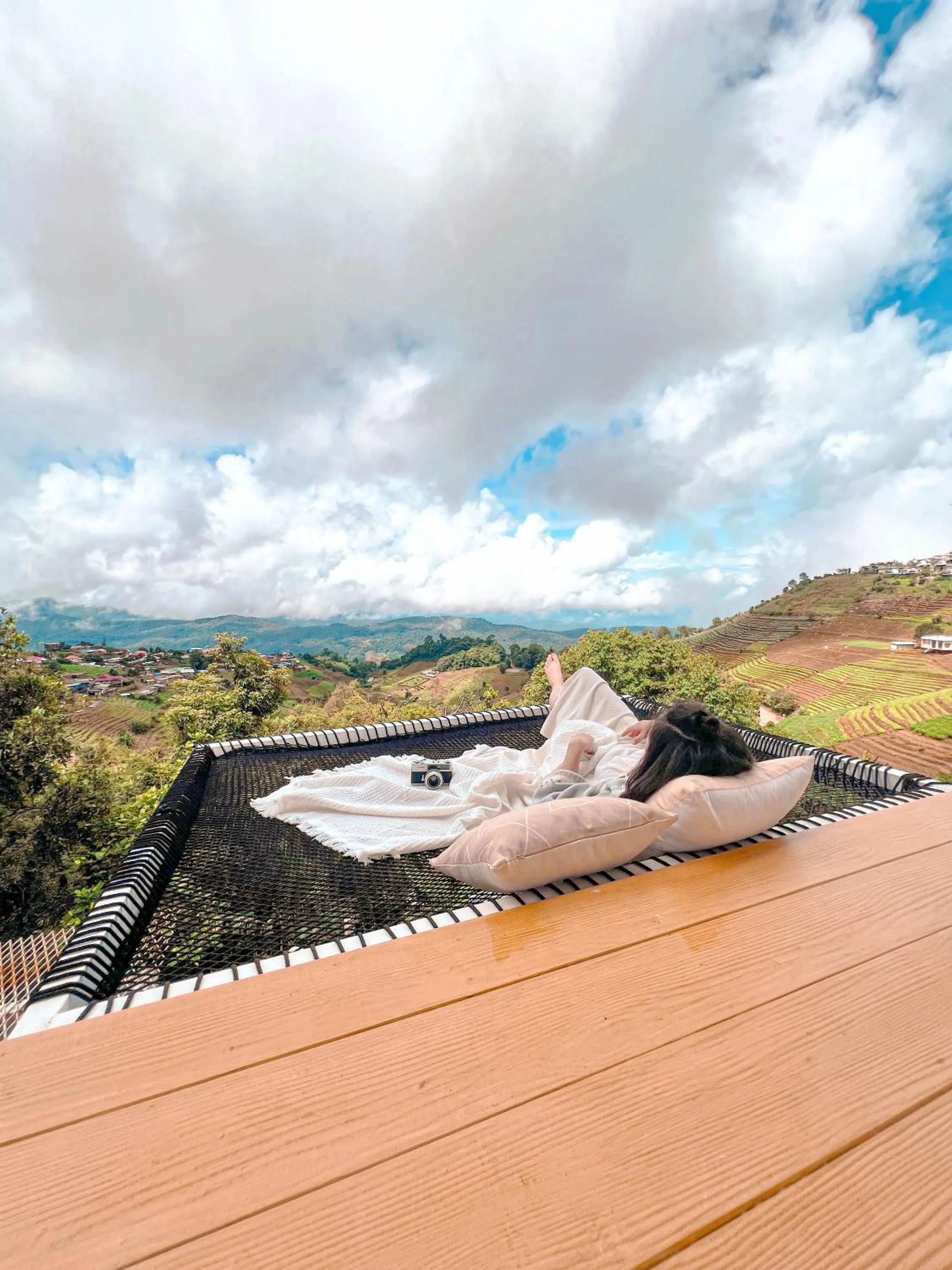 Natural landscape in ม่อนชาพาเพลิน ม่อนแจ่ม Monchapaplearn Monjam