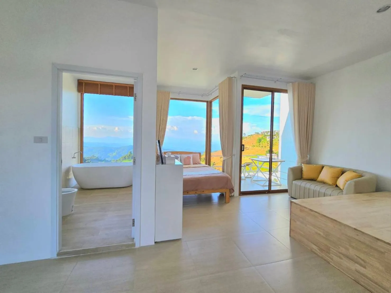 Bed in ม่อนชาพาเพลิน ม่อนแจ่ม Monchapaplearn Monjam