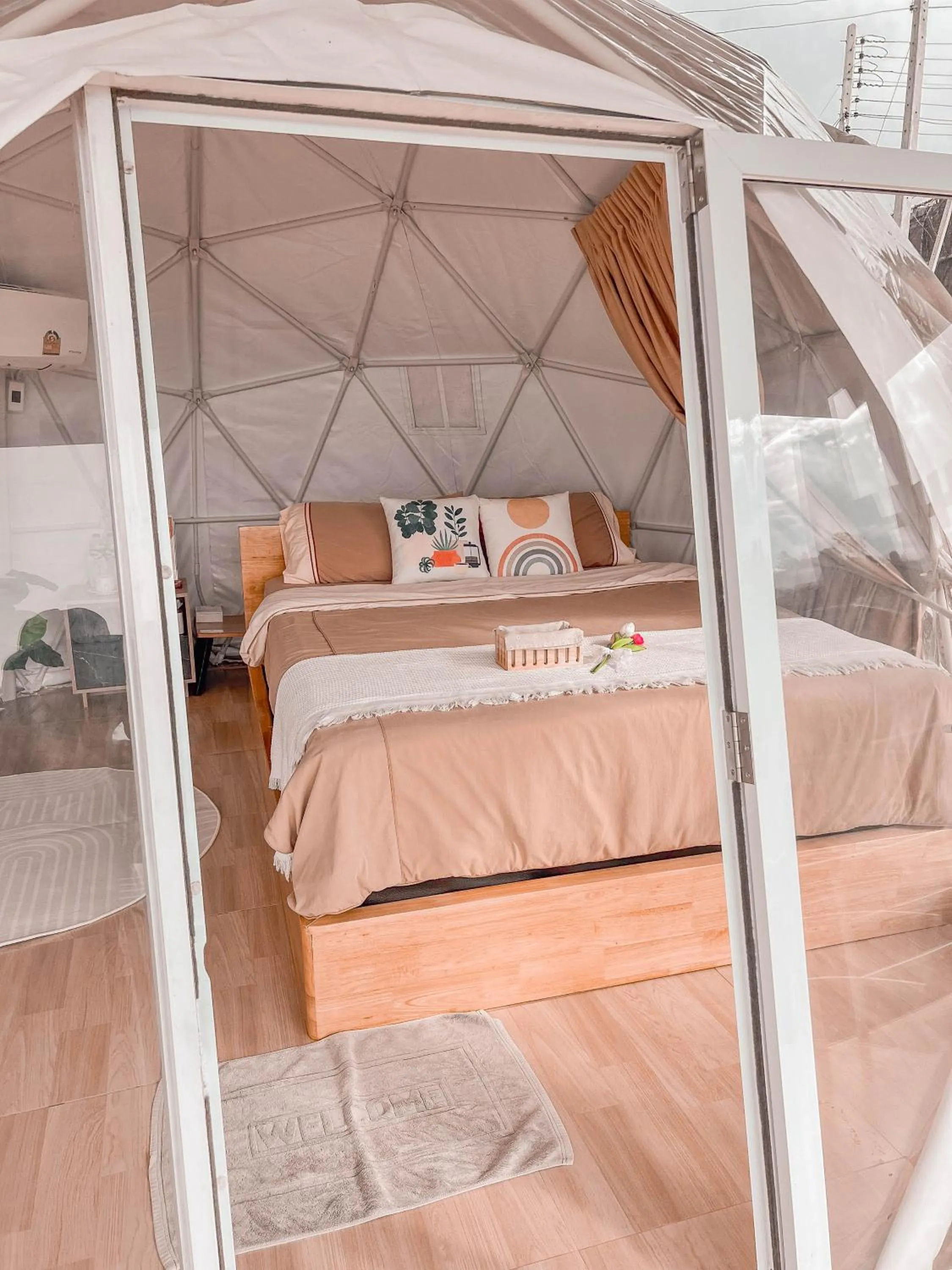 Bed in ม่อนชาพาเพลิน ม่อนแจ่ม Monchapaplearn Monjam