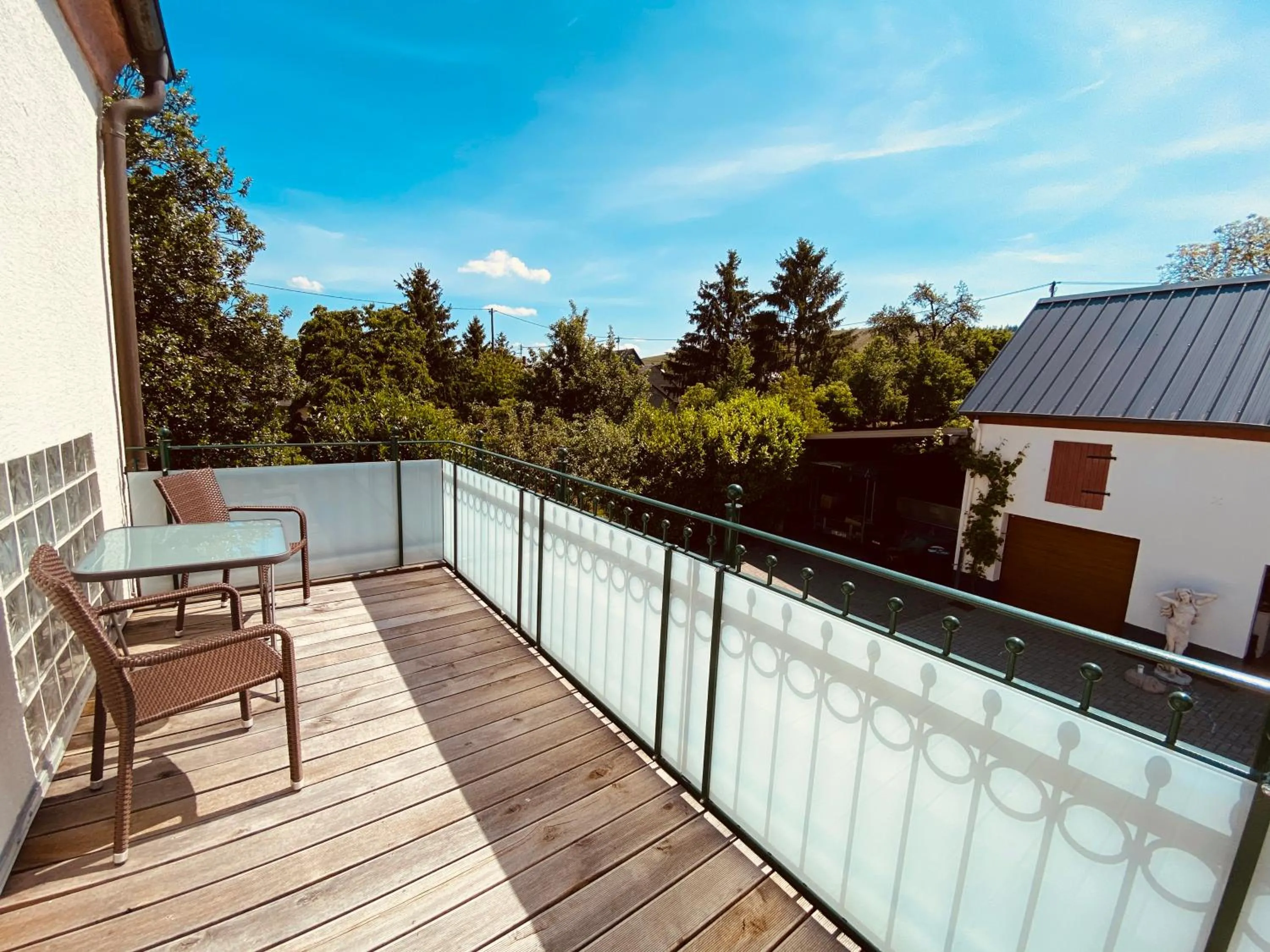 Balcony/Terrace in Ferienwohnungen Weingut Kilburg