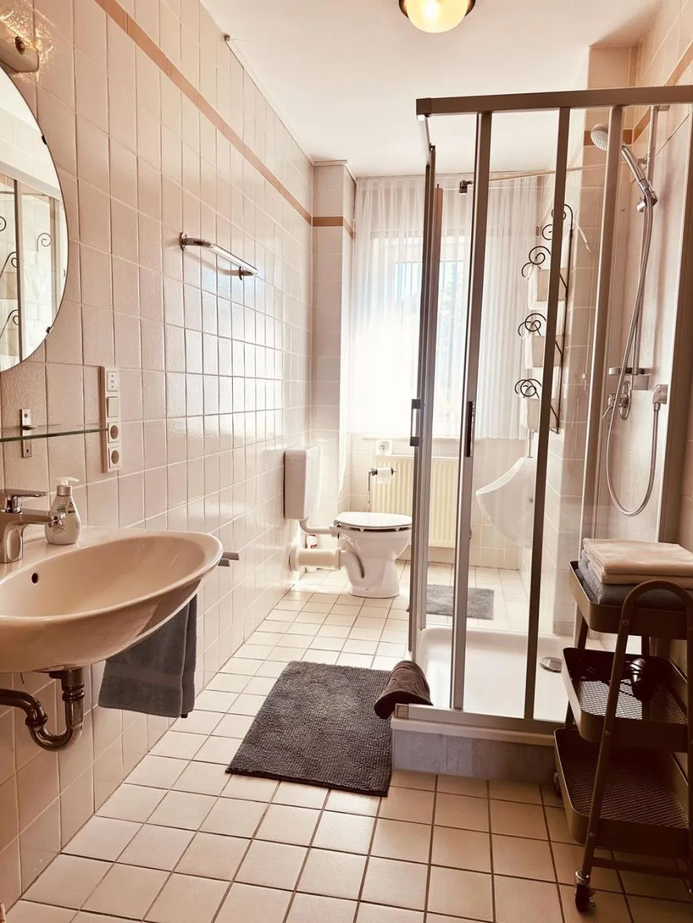 Shower in Ferienwohnungen Weingut Kilburg