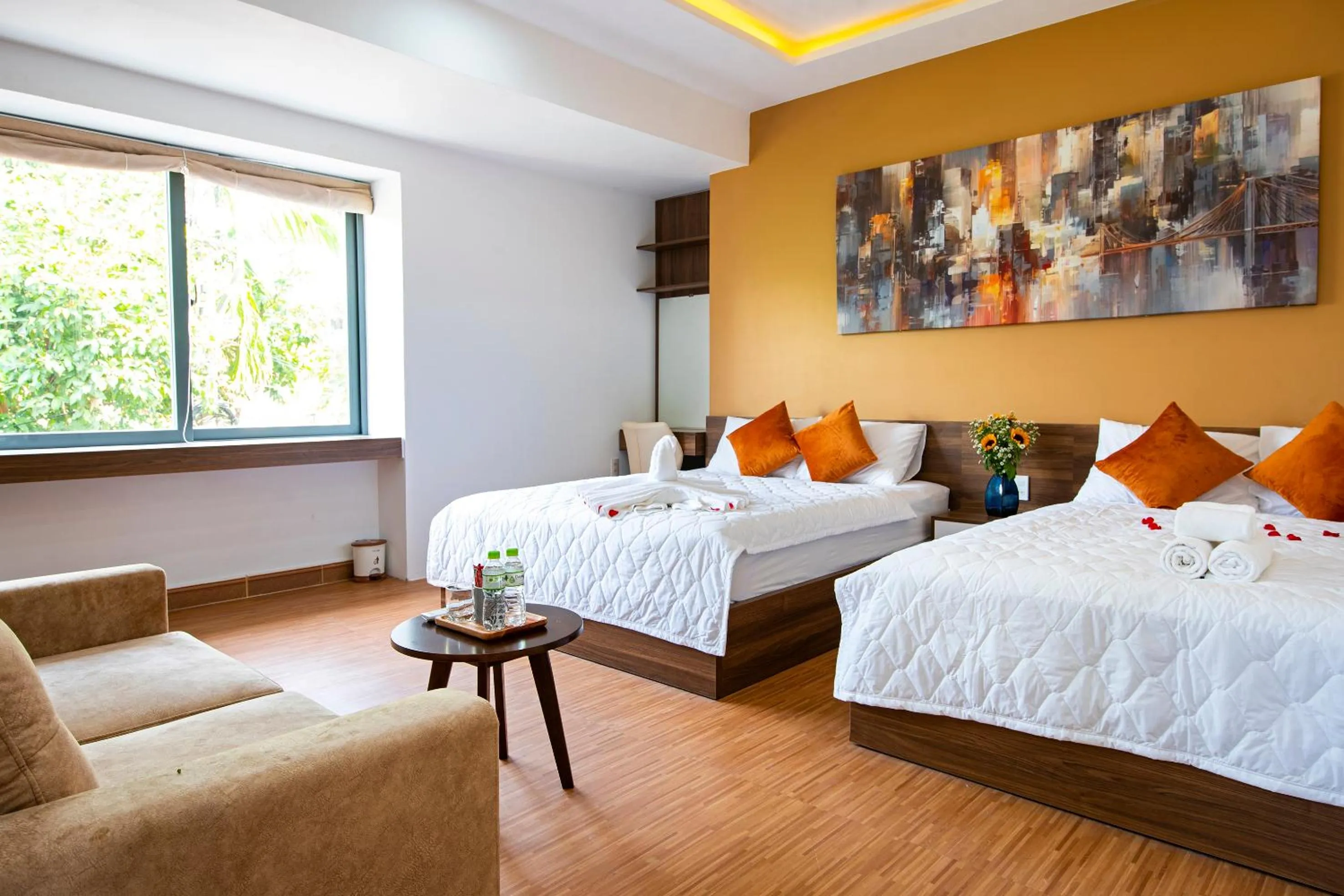 Photo of the whole room, Bed in Valentino Homestay Hue